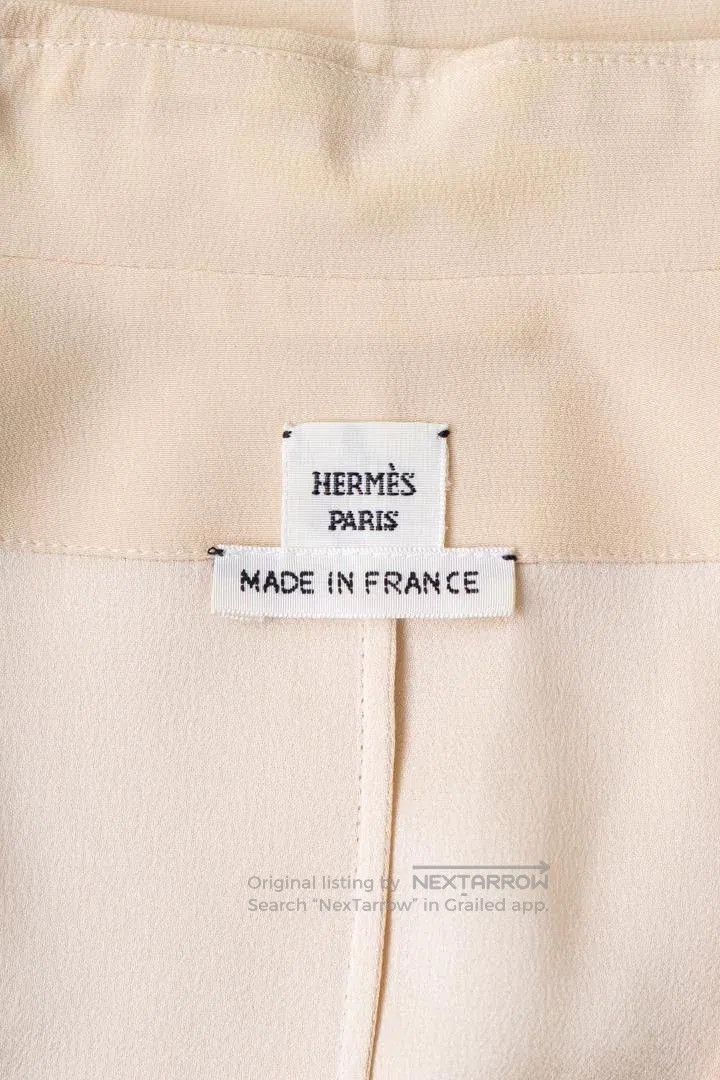 Hermes Hermes Silk Beige Top Size S / US 4 / IT 40 - 4 Thumbnail