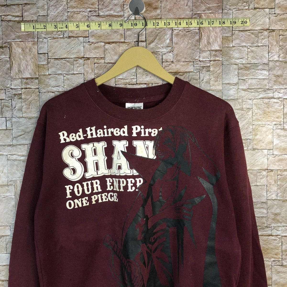 Anime Shank One Piece anima japan Maroon Sweatshirt #A705 Size US M / EU 48-50 / 2 - 2 Thumbnail