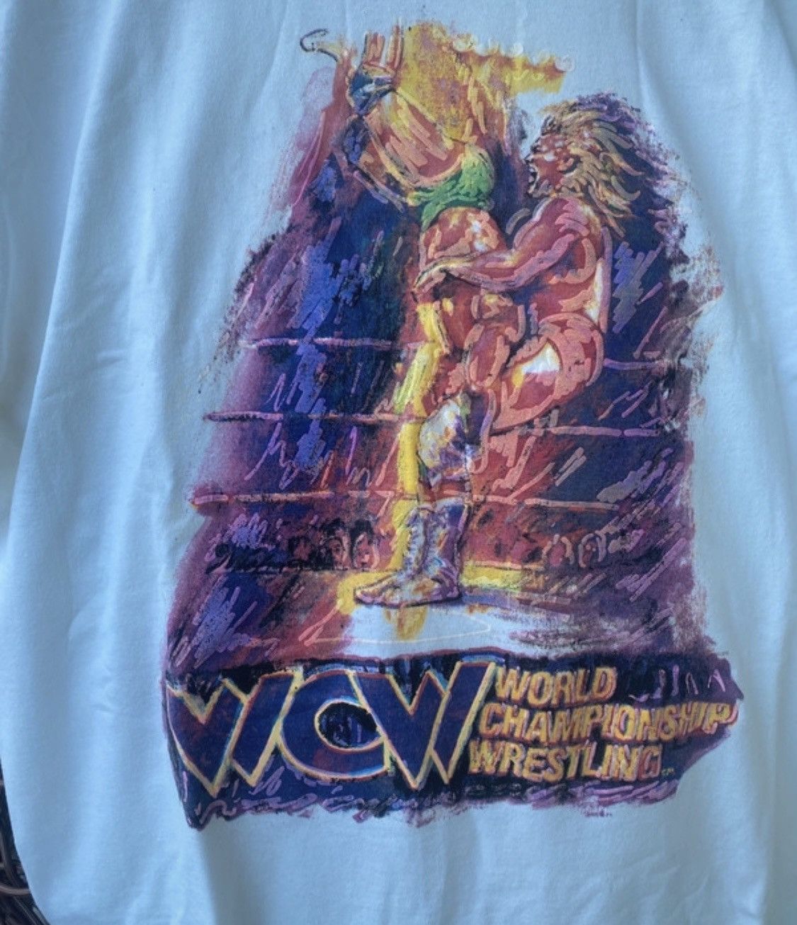 Vintage Vintage wcw wrestling tee 90s Size US L / EU 52-54 / 3 - 4 Thumbnail