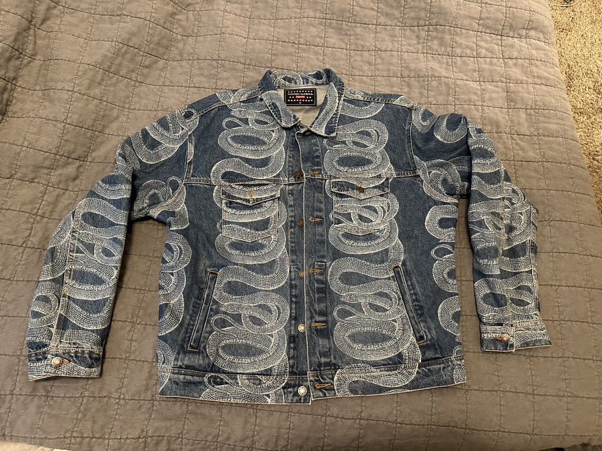 Supreme Supreme HYSTERIC GLAMOUR Snake Denim Trucker Jacket | Grailed