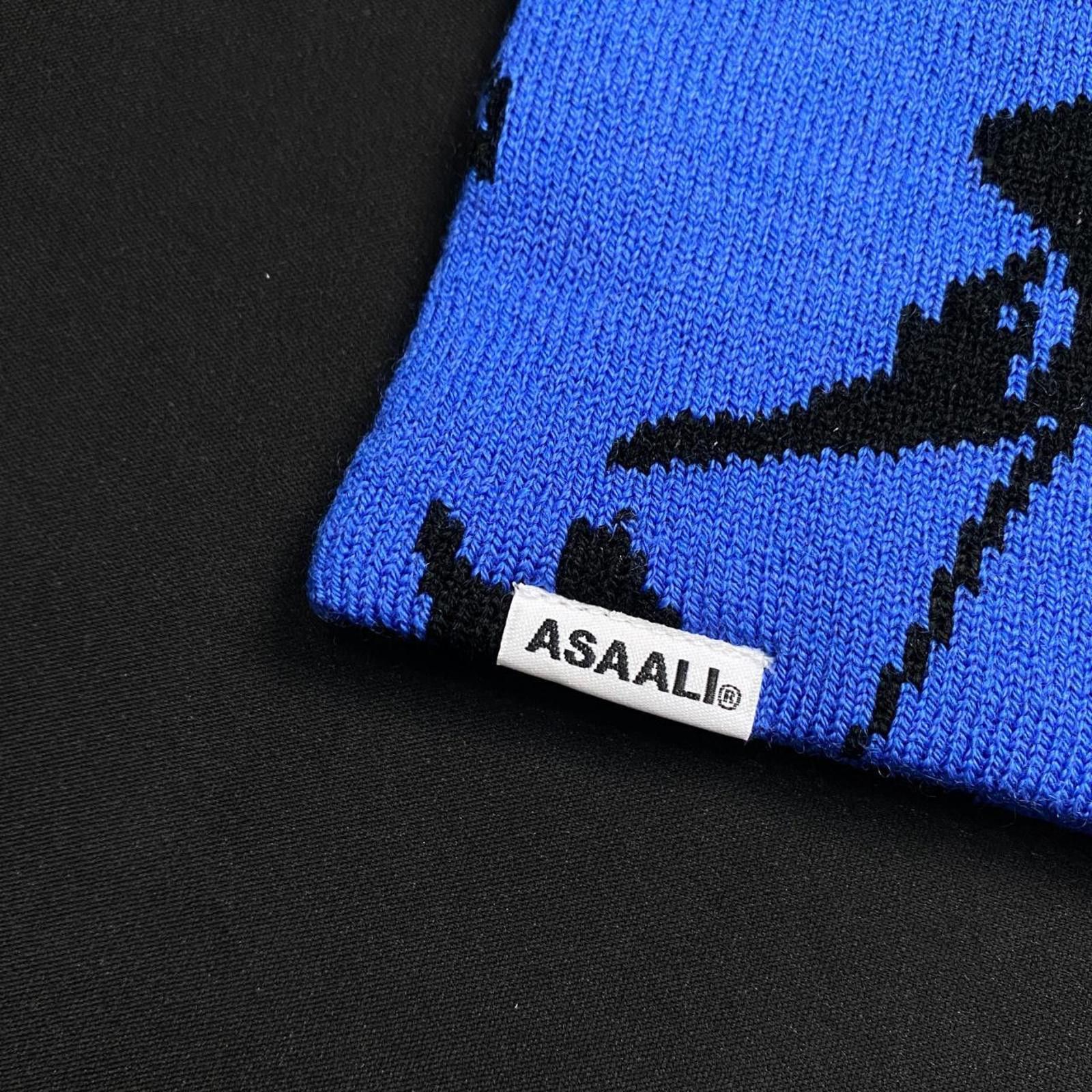 Other Rare Asaali Cartel Skully No Cuff Knit Blue Beanie Hats OS Size ONE SIZE - 2 Thumbnail