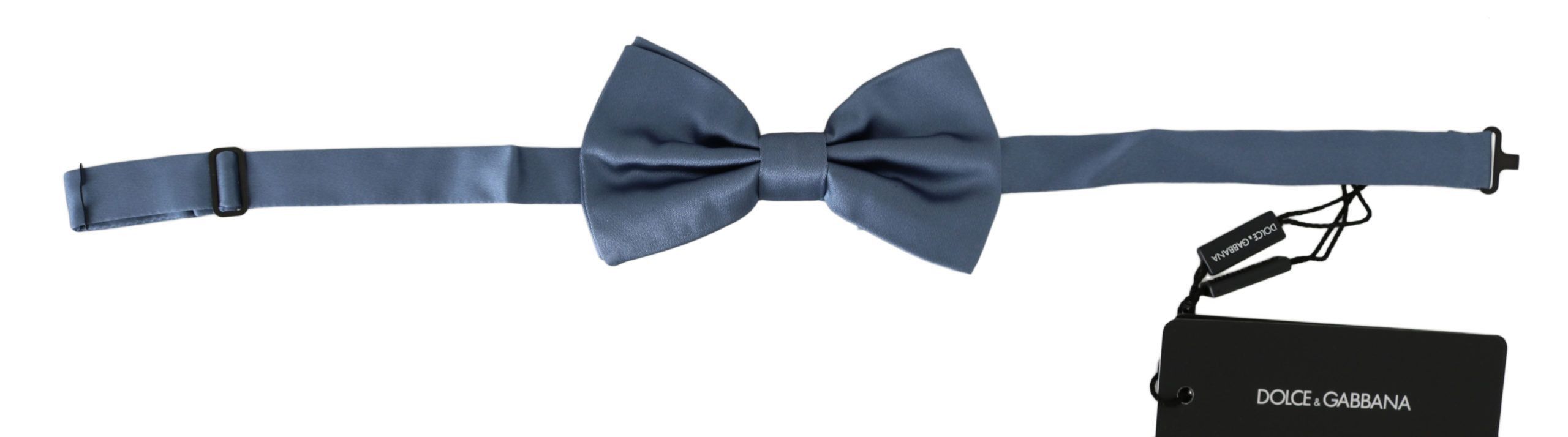 Dolce & Gabbana Elegant Blue Silk Bow Men's Tie Size ONE SIZE - 1 Thumbnail