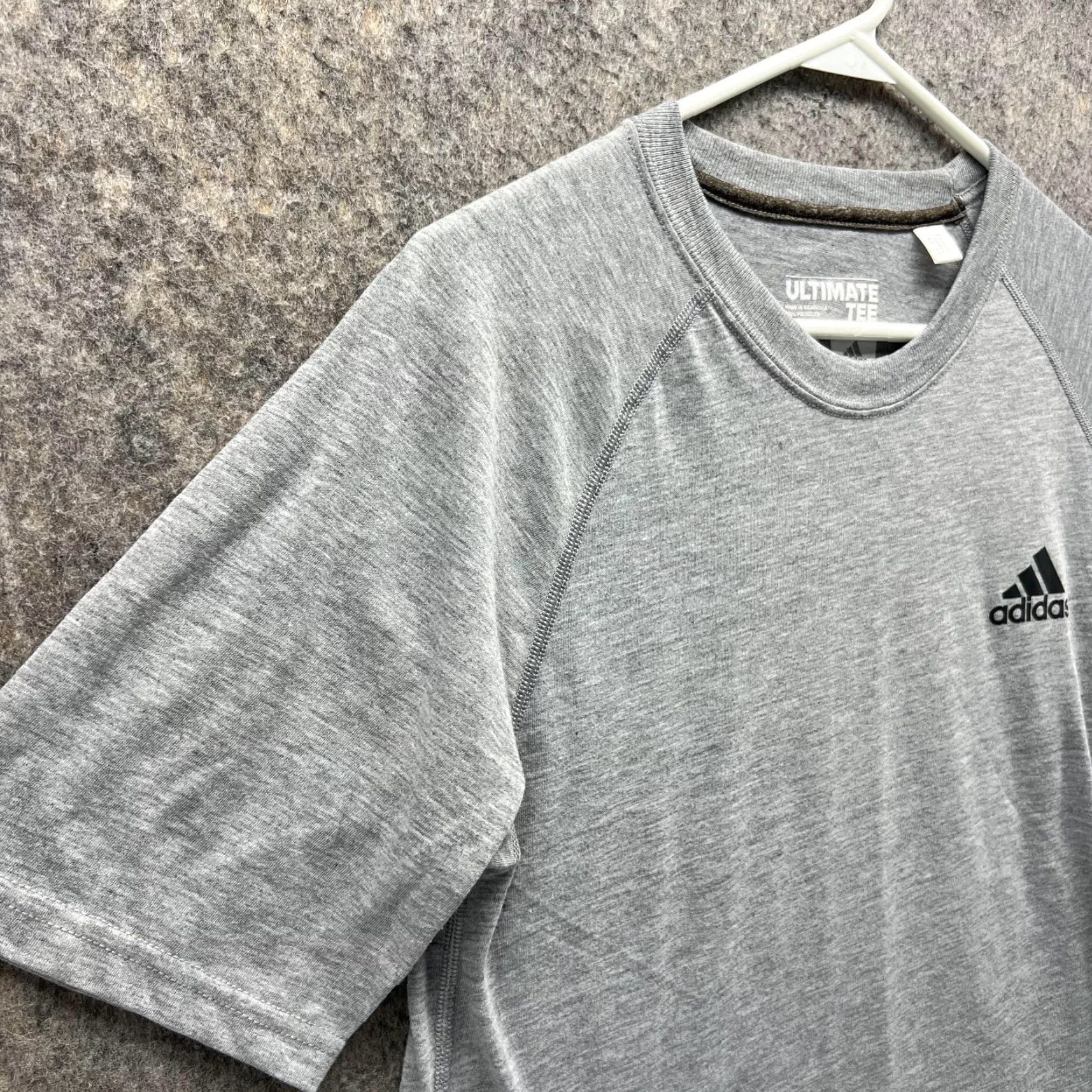 Adidas Adidas Shirt Men Small Gray Athletic Ultimate Tee Crewneck Trefoil Polyester Size US S / EU 44-46 / 1 - 3 Thumbnail