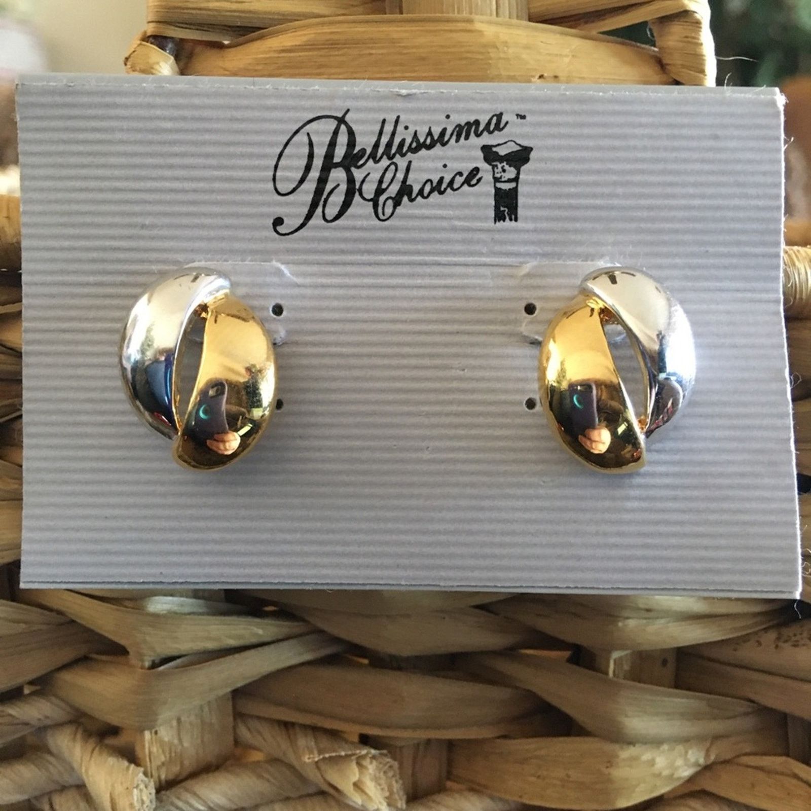 Vintage Vintage Bellissima Choice gold & silver earrings Size ONE SIZE - 1 Thumbnail