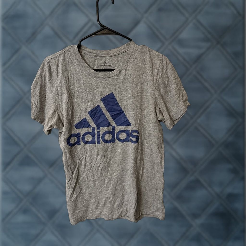 Adidas Adidas T-Shirt Gray Short Sleeve Round Neck Small Mens Regular Fit Cotton Amplifier Tee Shirt Size US S / EU 44-46 / 1 - 1 Thumbnail