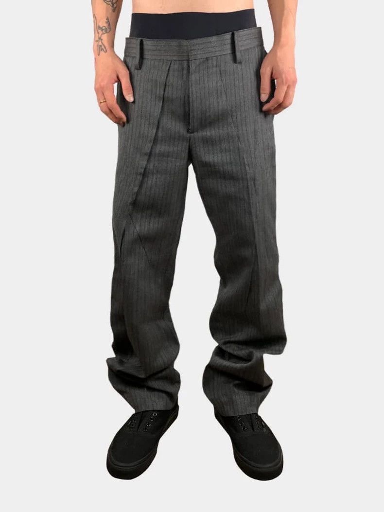 Undercover Undercover size 3 Cut line pleated pure wool trousers 2505 Size US 30 / EU 46 - 1 Thumbnail