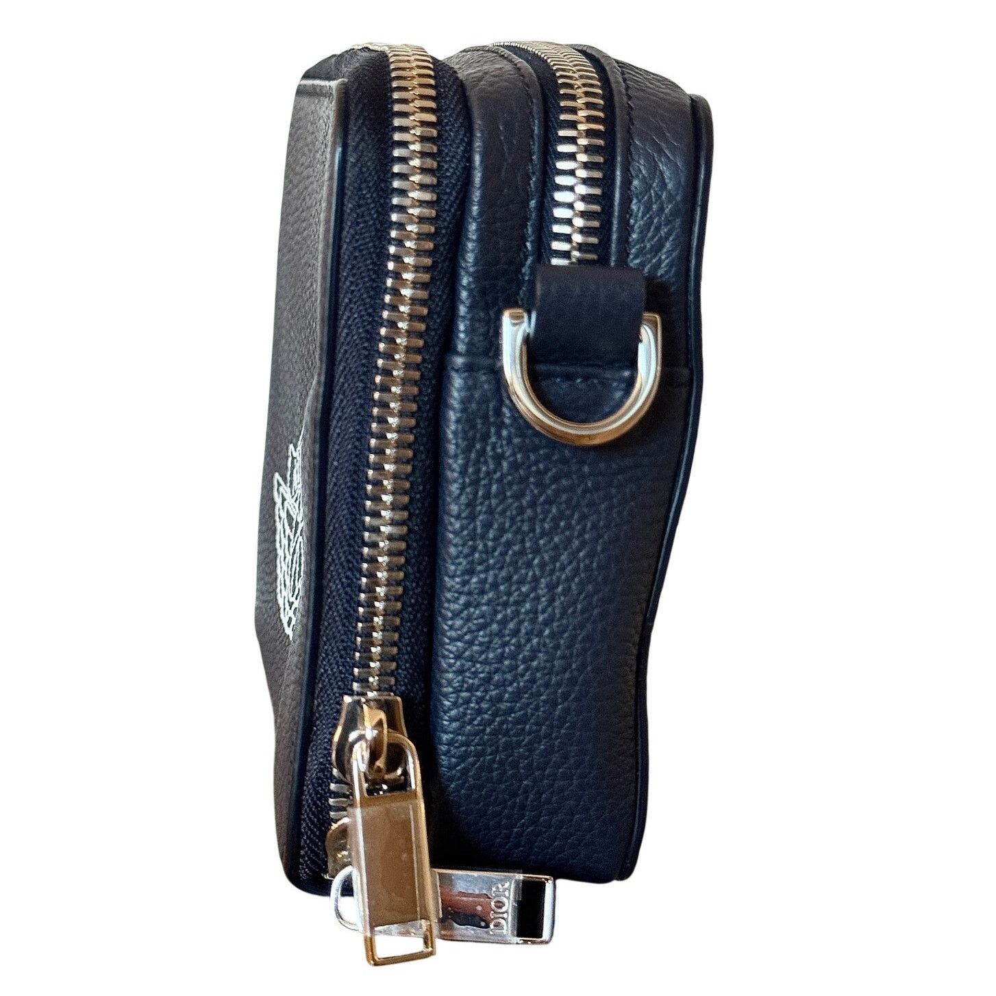 Dior x Air Jordan Wings NWT Navy Leather Messenger Bag