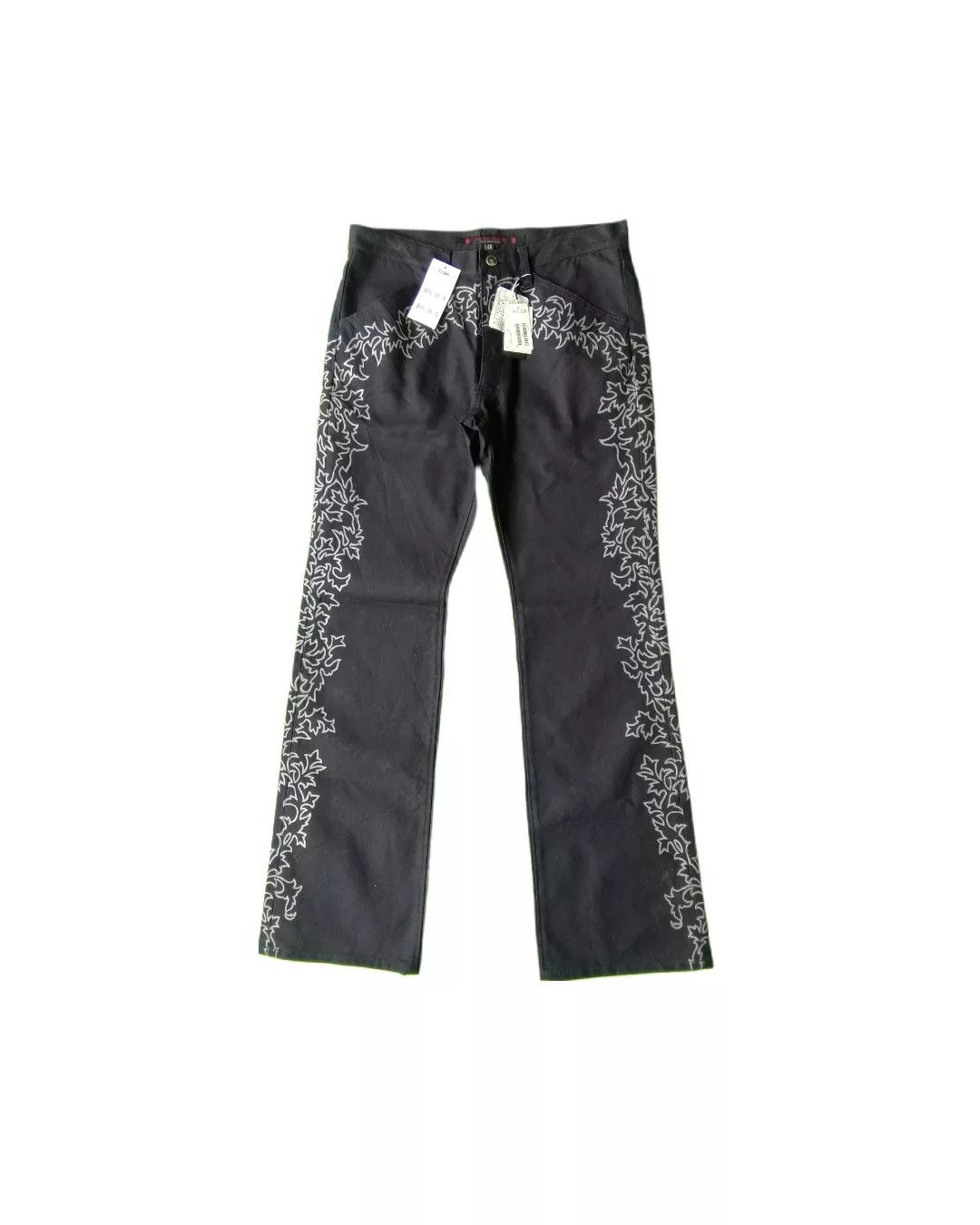 Japanese Brand Custom Culture Black Gothic Pants Vine Japan Punk Streetwear Size US 32 / EU 48 - 1 Thumbnail