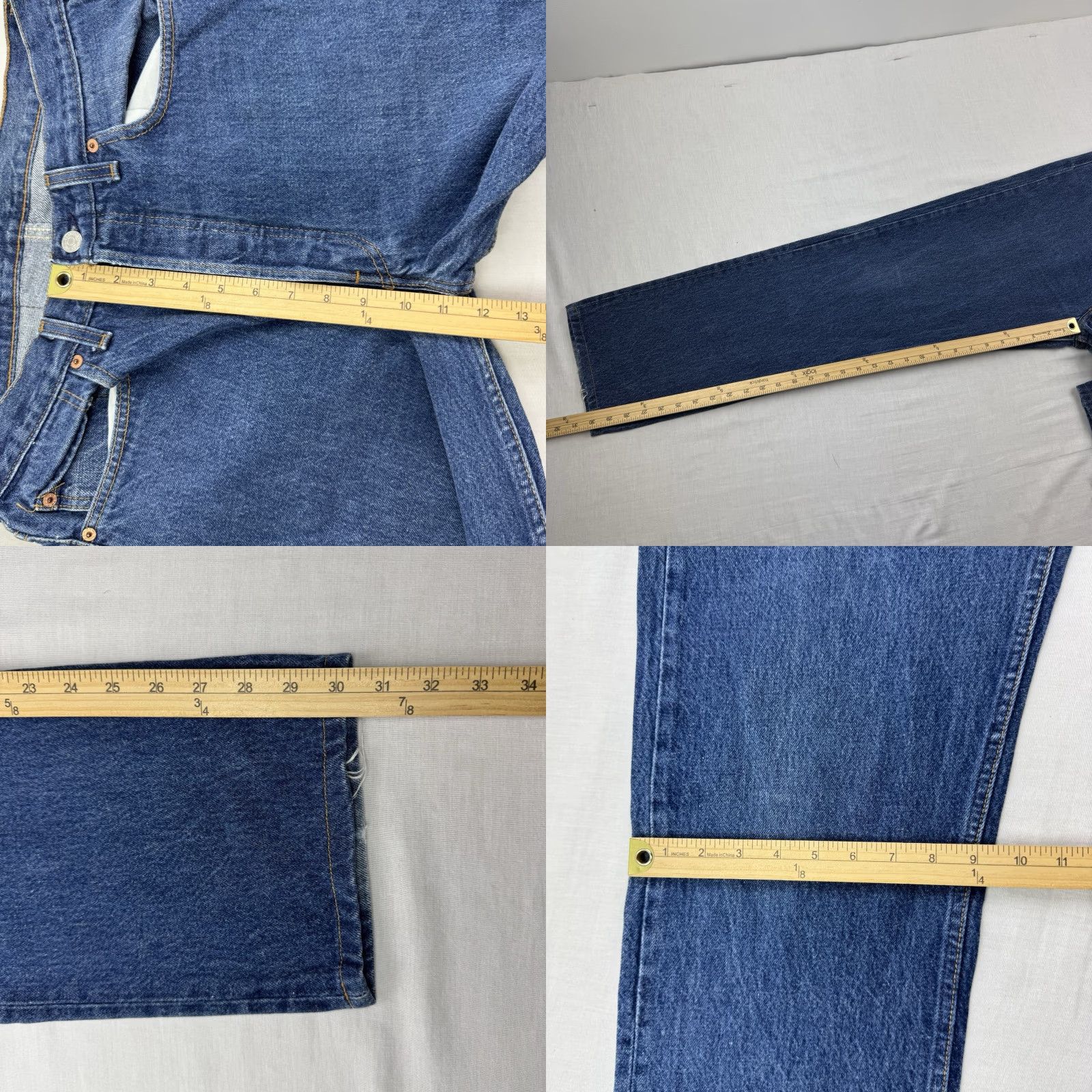 Levi's VINTAGE Levi's 501 Jeans Men Adult 31x30 Button Fly Made In USA Straight Blue 100% Cotton USA Womens Mens? Size US 31 - 8 Thumbnail