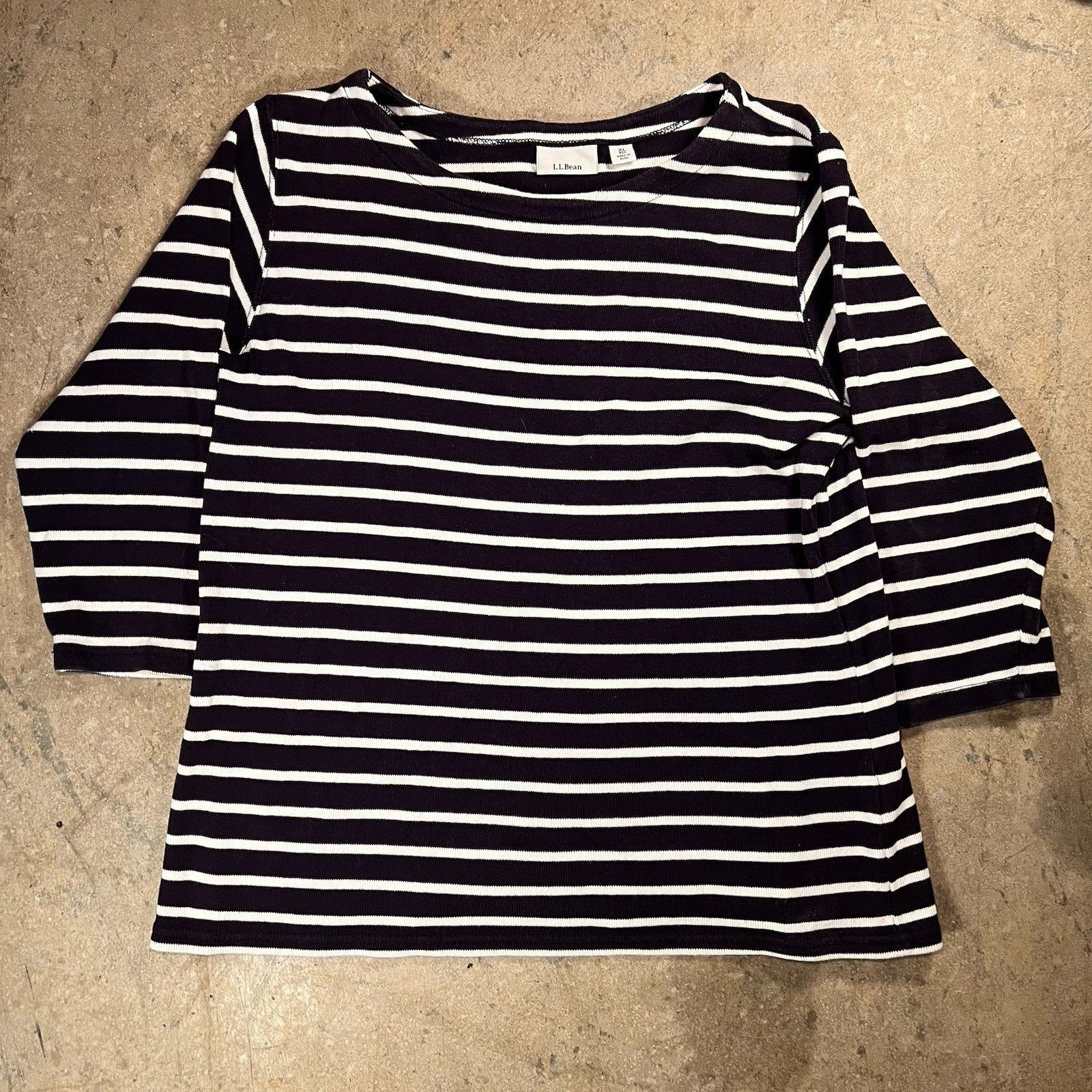 L.L. Bean L.L. Bean Shirt Wmns M Blue Striped Long Sleeve Size M / US 6-8 / IT 42-44 - 1 Thumbnail