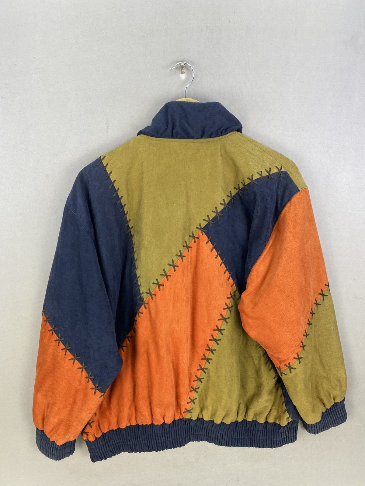 Japanese Brand Partner’s by Mode Vallie Patchwork Bomber Jacket Size US L / EU 52-54 / 3 - 4 Thumbnail