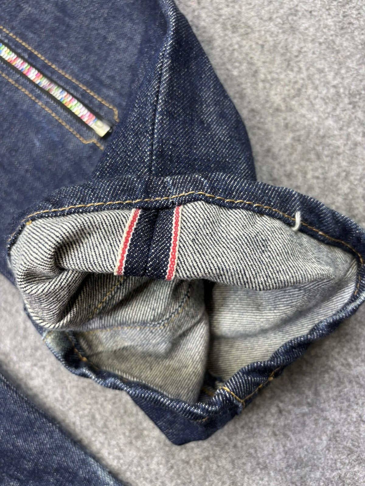 Japanese Brand 💥VERY RARE💥Lowrider Japan Selvedge Zipper Denim F698 Size US 31 - 20 Thumbnail