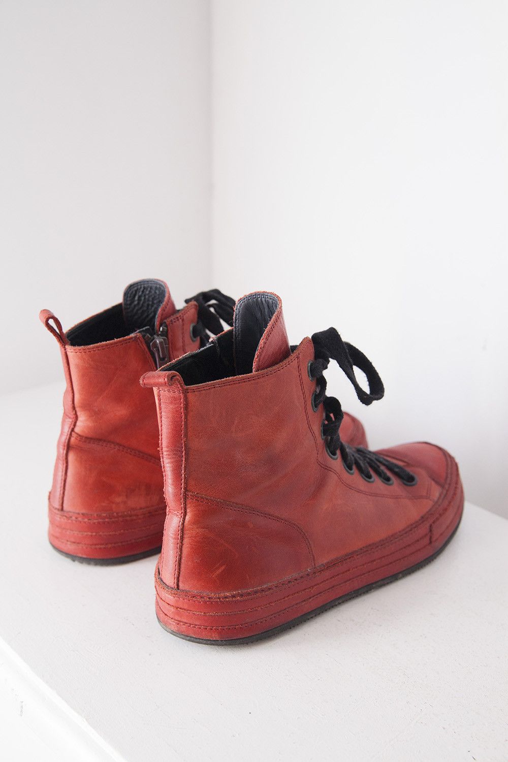 Ann Demeulemeester Ann D red hi-top sneakers Size US 7 / IT 37 - 3 Thumbnail
