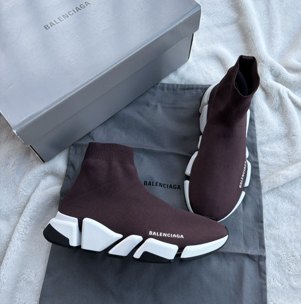 Balenciaga Chocolate Brown Speed Runners