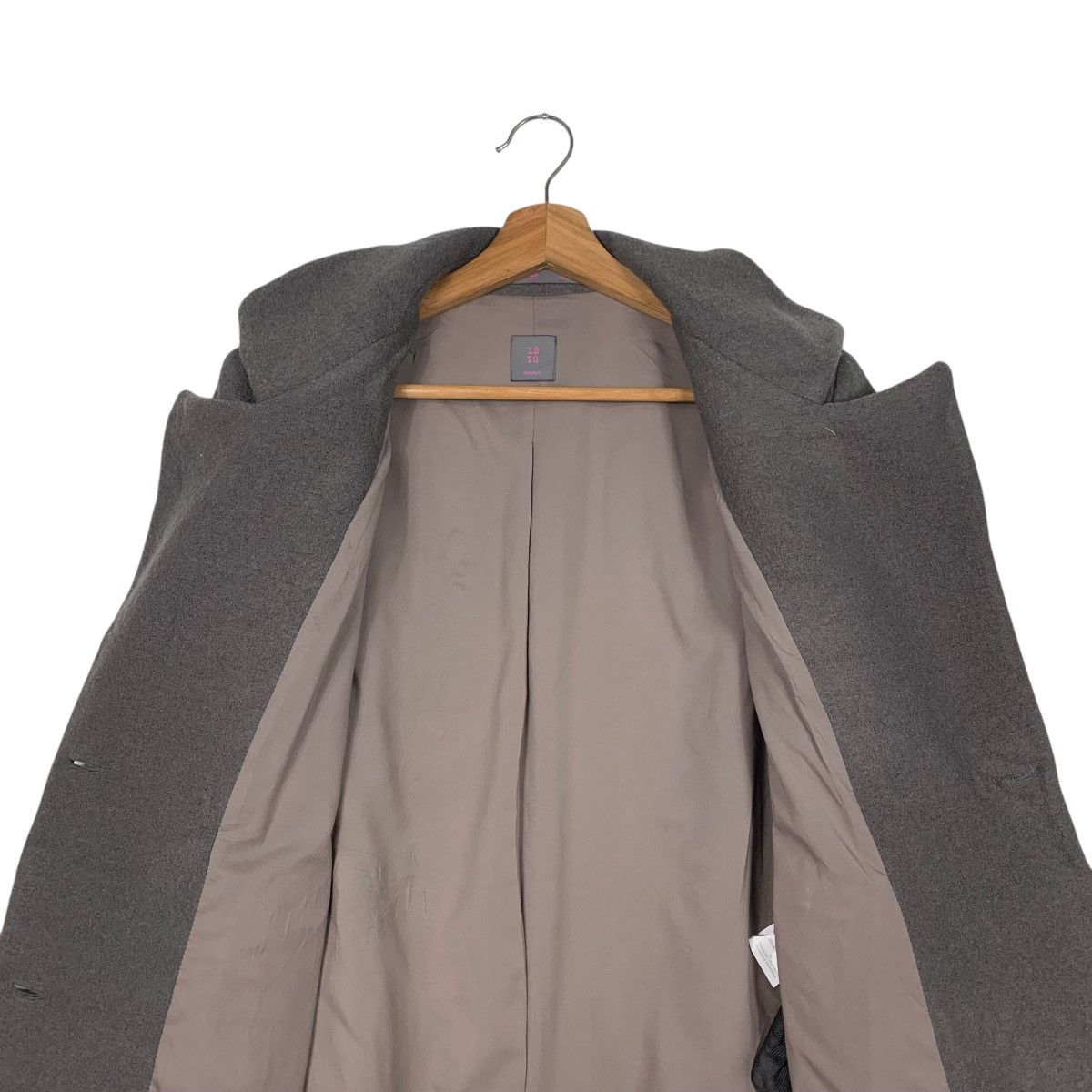 Japanese Brand 1970 SEVENTY Made in Bulgaria Wool Coat #1830-C79 Size M / US 6-8 / IT 42-44 - 12 Thumbnail