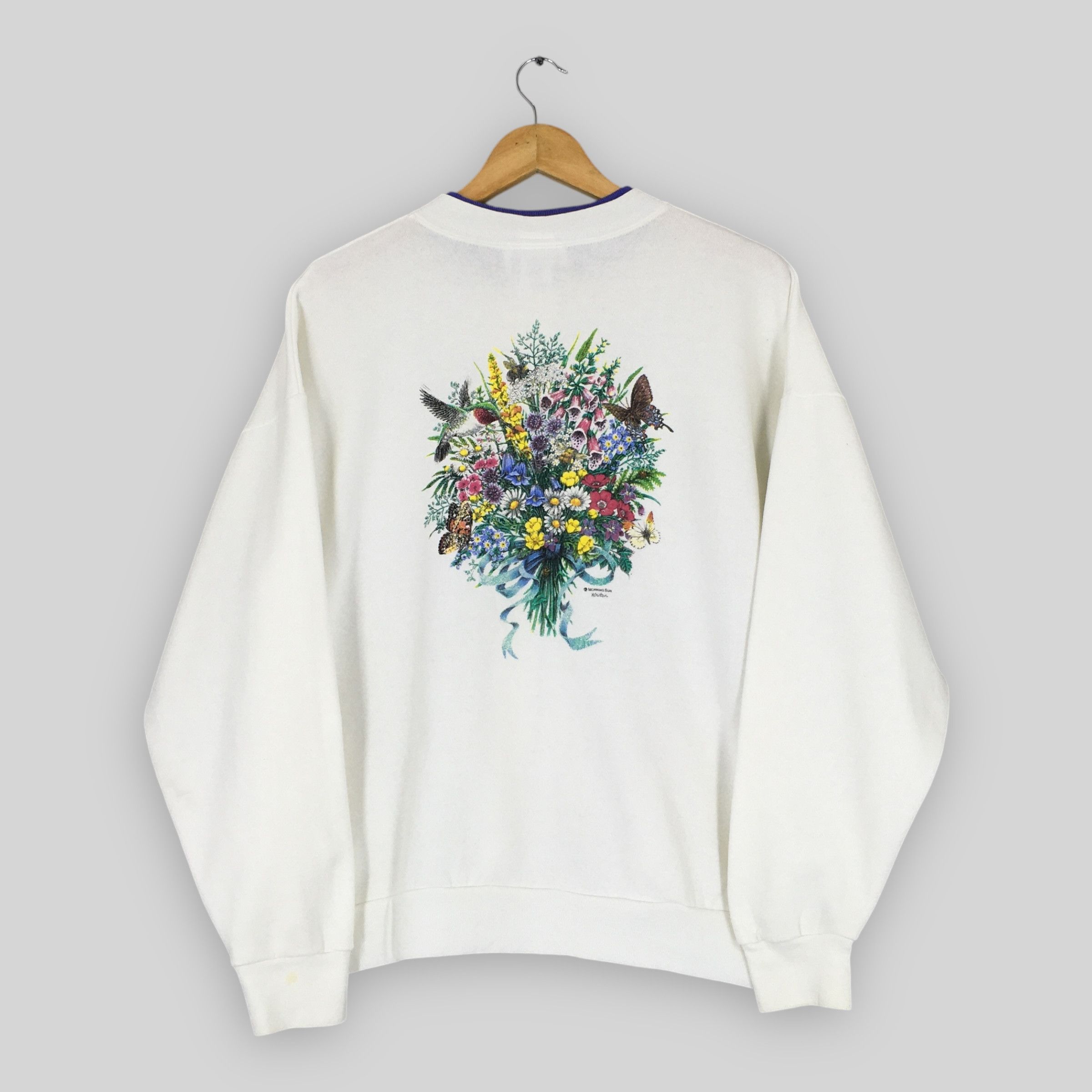 Habitat Vintage 90s Morning Sun Whitton Art Button Sweatshirt Large Size US L / EU 52-54 / 3 - 1 Thumbnail