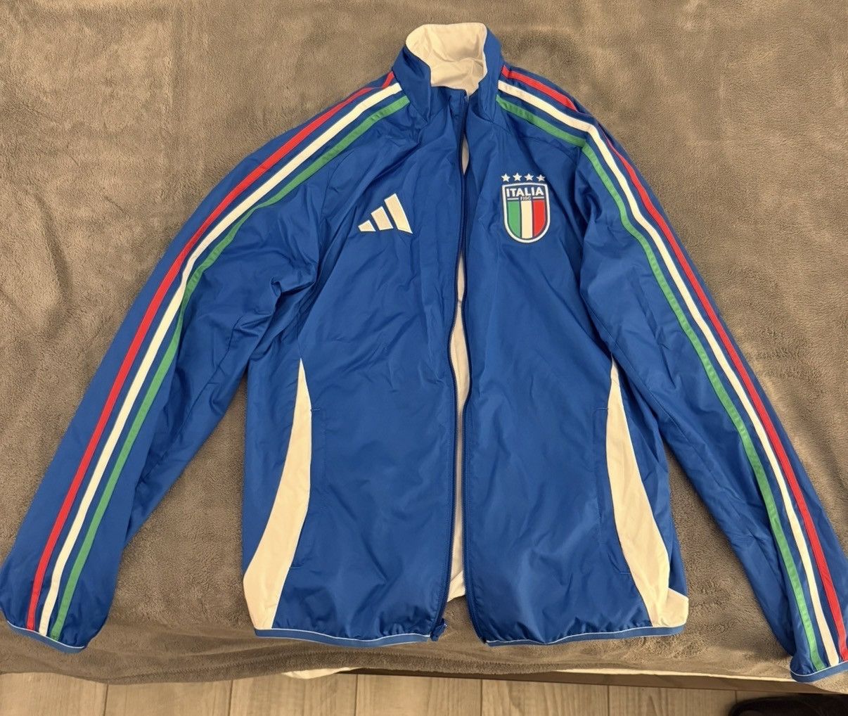 Adidas Adidas Italy Reversible Anthem Jacket Size US S / EU 44-46 / 1 - 1 Thumbnail