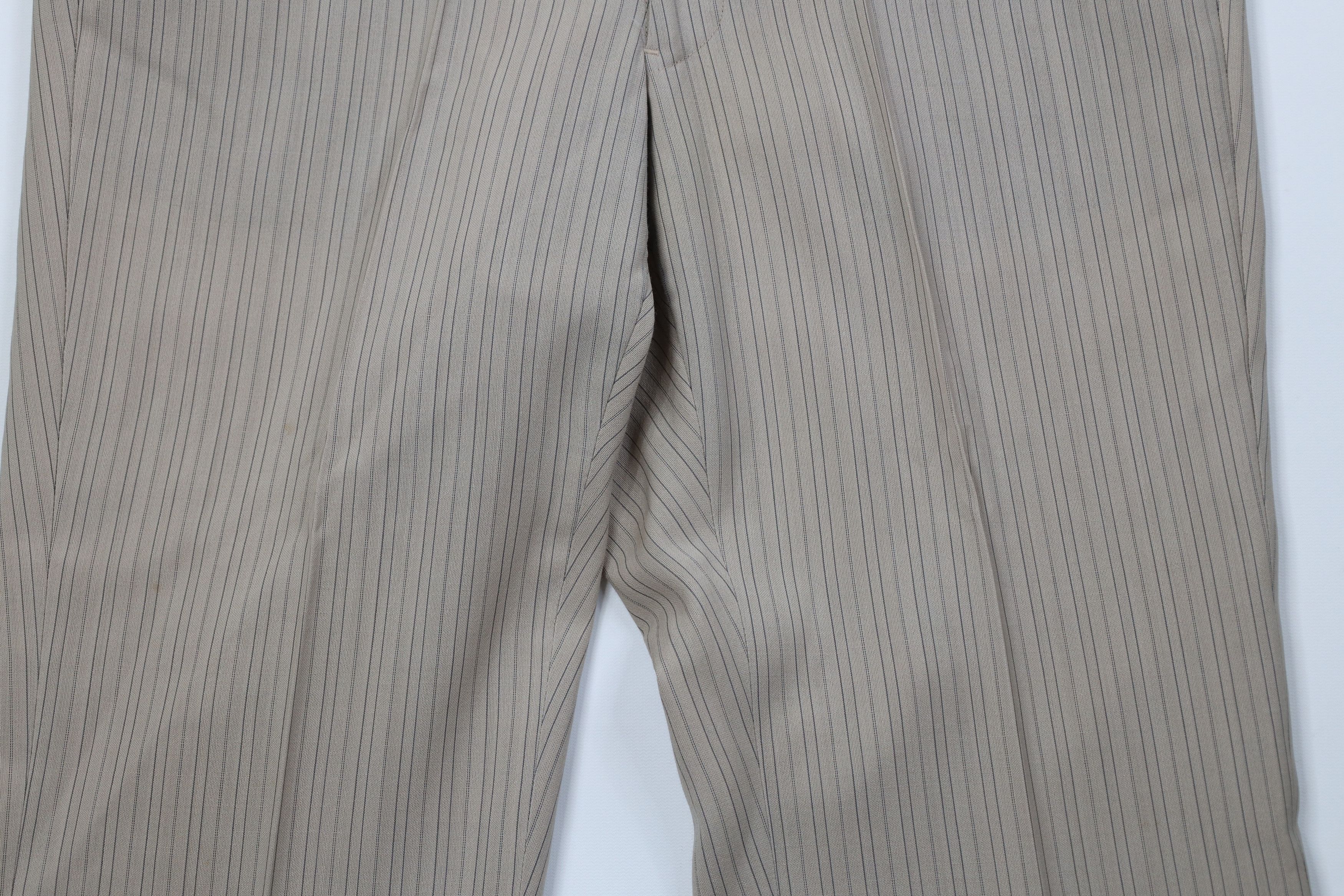 Vintage Vintage 60s 70s Rockabilly Pinstriped Wide Leg Chino Pants Size US 34 / EU 50 - 3 Thumbnail