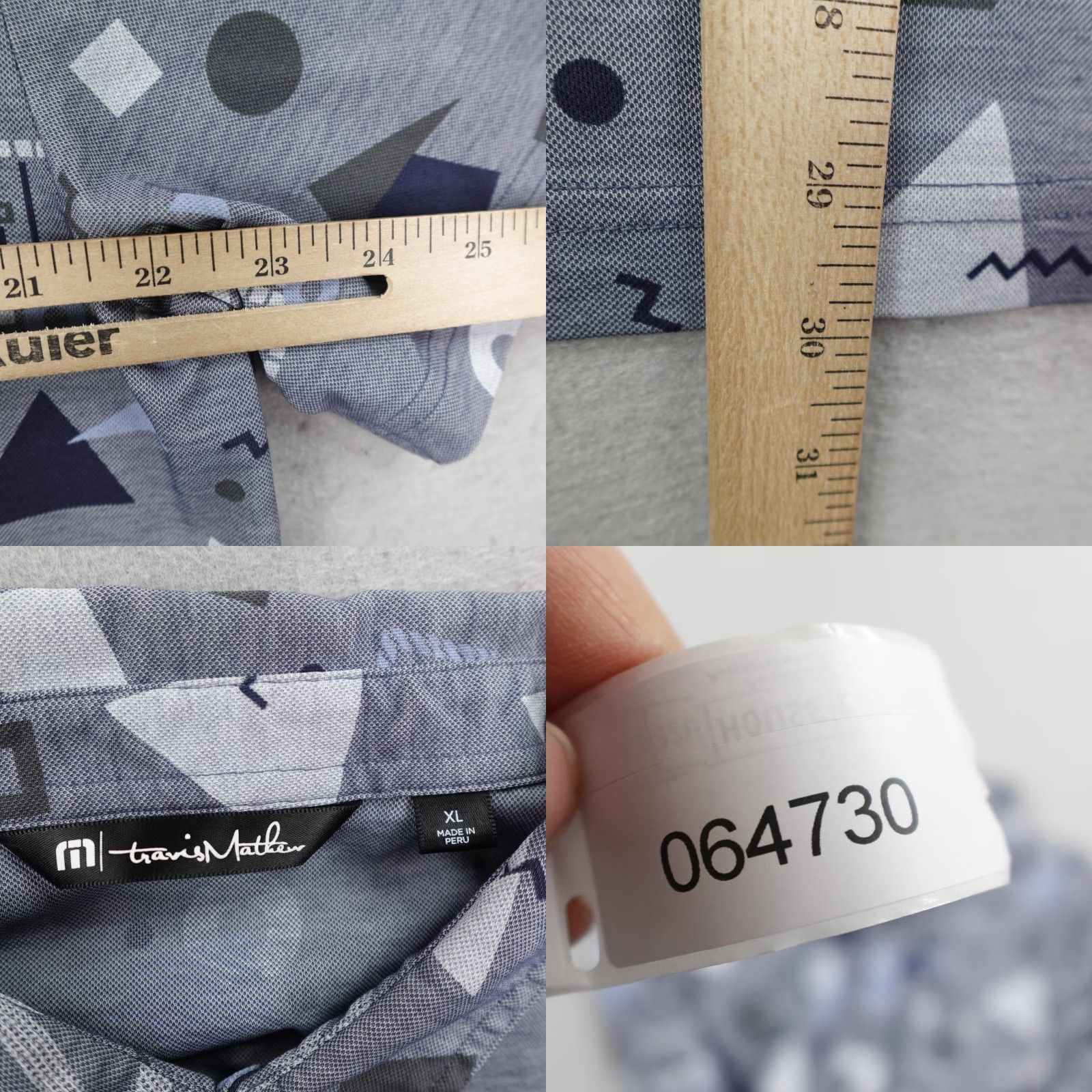 TravisMathew Travis Mathew Polo Shirt Mens XL Gray Blue Performance Golf Bayonet Black Horse Size US XL / EU 56 / 4 - 8 Thumbnail