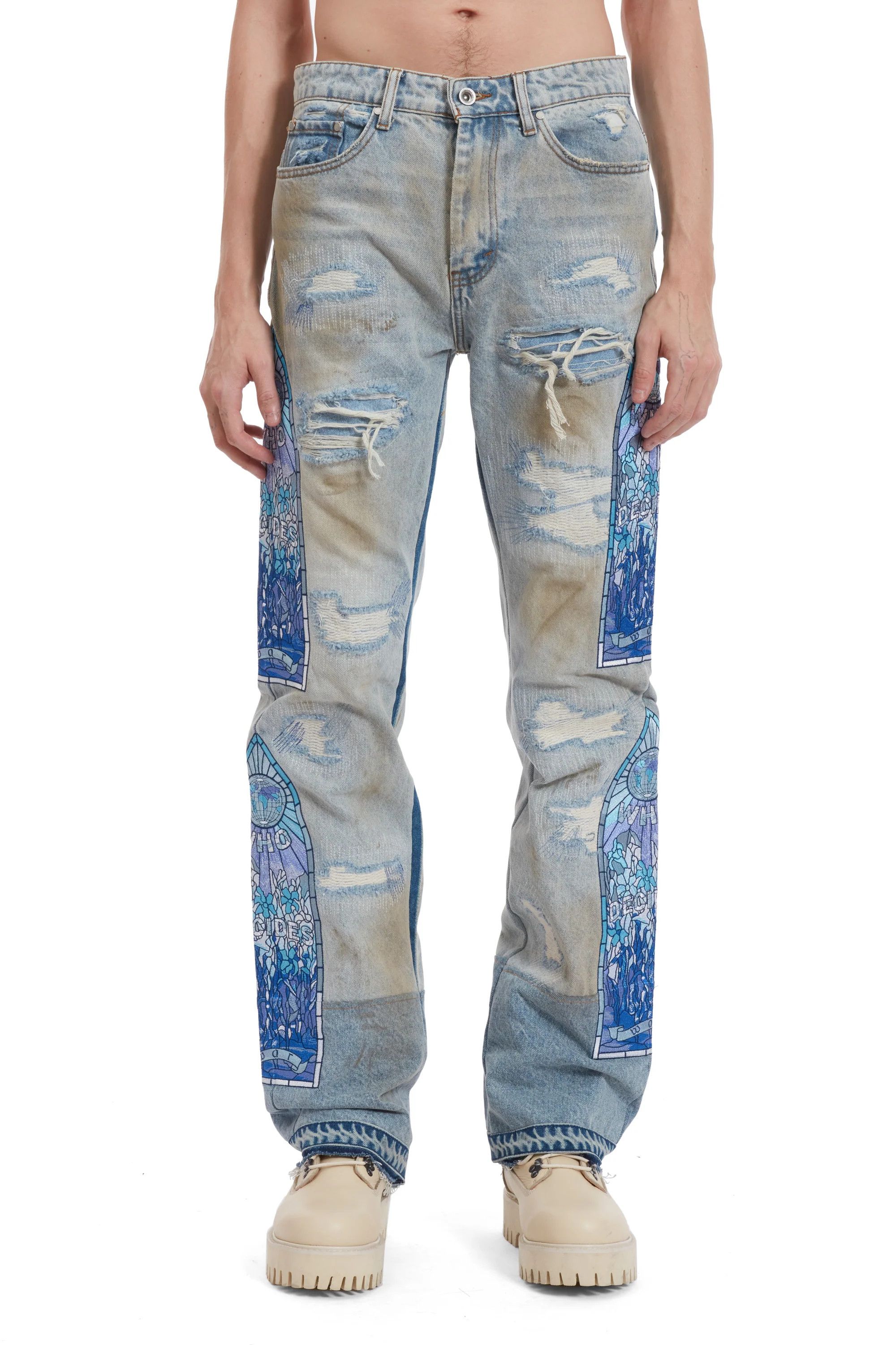 Who Decides War o1h1sh10525 Winter Mechanic Denim in Sky Blue Size US 38 / EU 54 - 4 Thumbnail