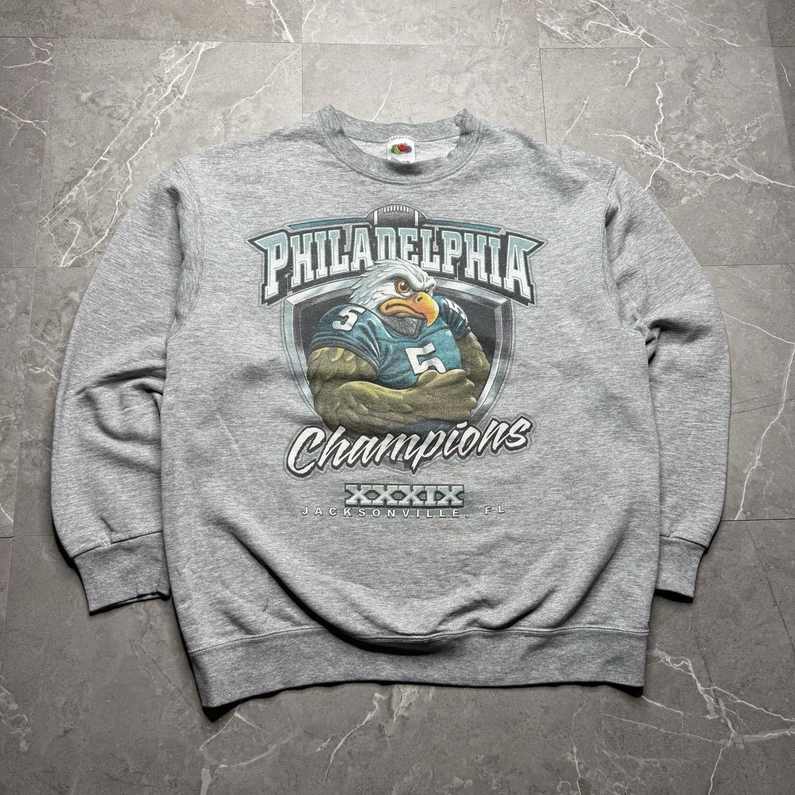 NFL Vintage 2004 Philadelphia Eagles Super Bowl Sweatshirt Large Size US L / EU 52-54 / 3 - 2 Thumbnail