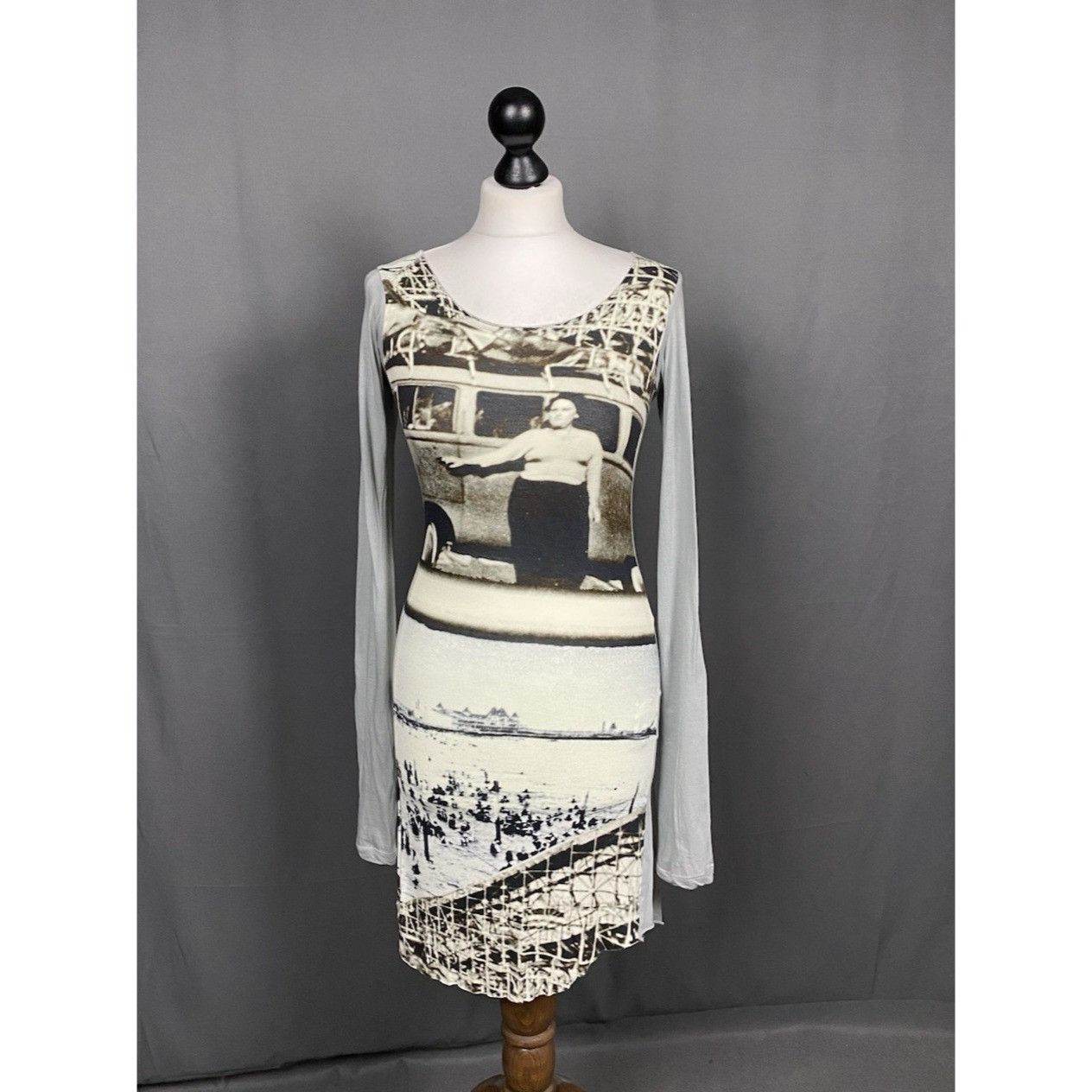 Rundholz Rundholz Dip Printed Women's Gray Printed Dress Size M Size M / US 6-8 / IT 42-44 - 1 Thumbnail