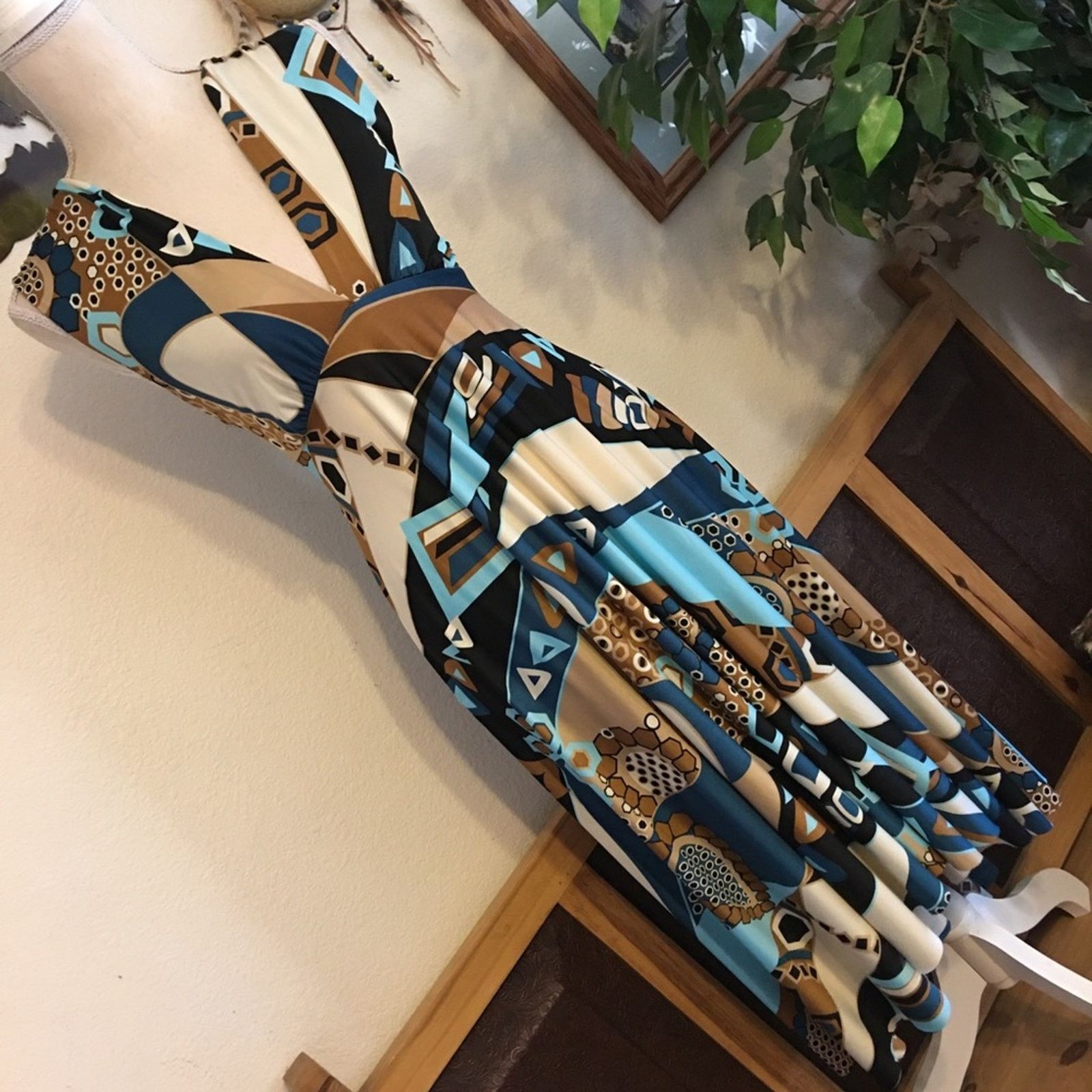 Other London-Eyes geometric print long summer dress Size S / US 4 / IT 40 - 2 Thumbnail