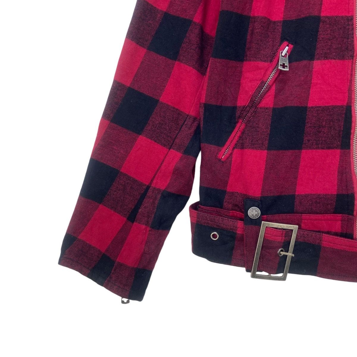 Japanese Brand Berning Sho Punk Hardcore Stylish Double Collar Biker Jacket Size US M / EU 48-50 / 2 - 9 Thumbnail