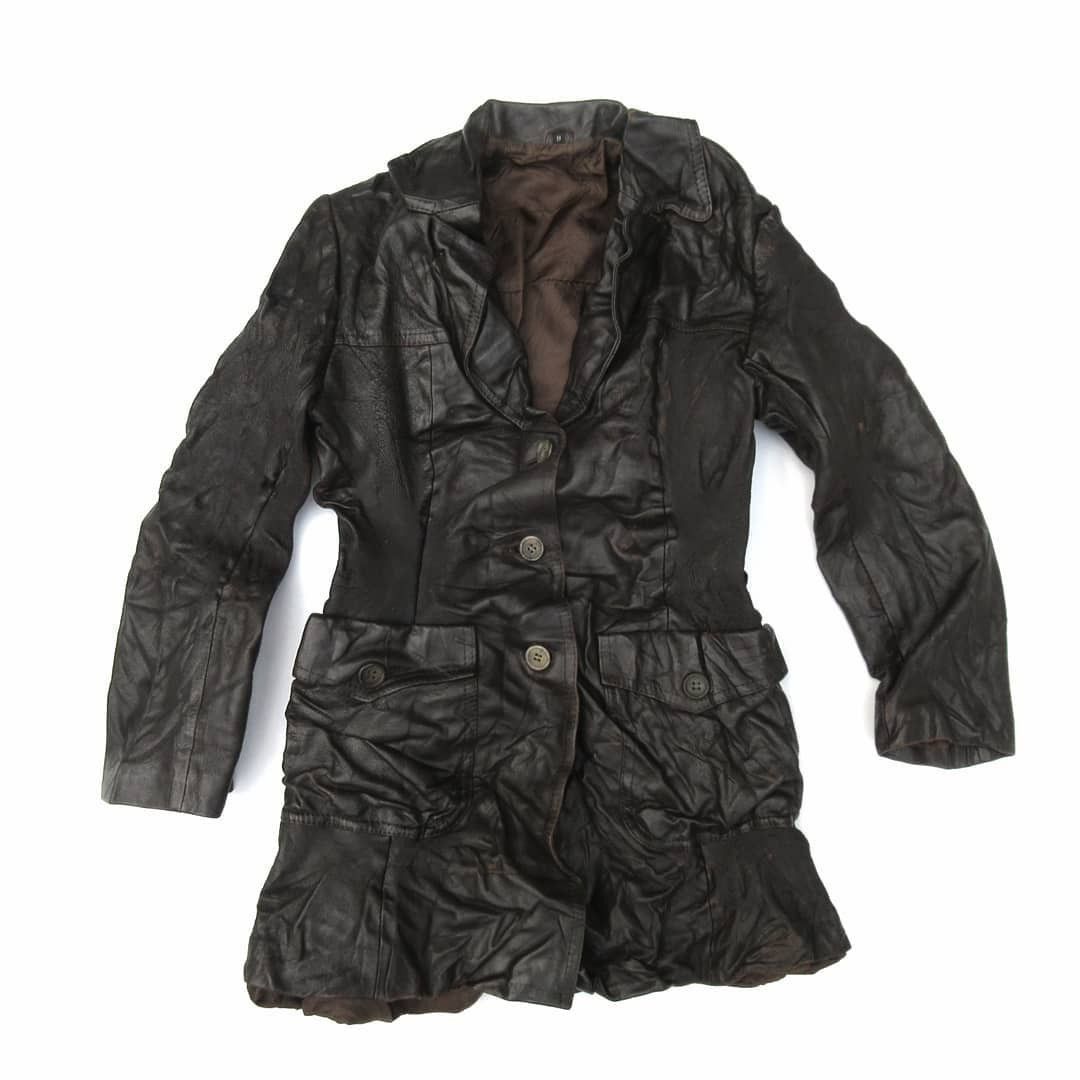 Leather Coat Brown Leather Size S Real Pattent leather Size US S / EU 44-46 / 1 - 1 Preview
