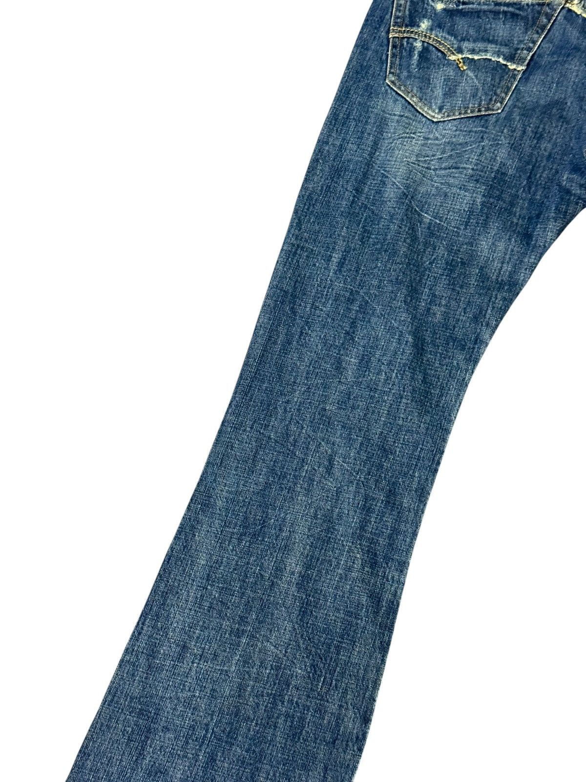 Japanese Brand Flare Jeans Bartack Distress Boot Cut amiri lgb dior 3🟦5 Size US 31 - 16 Thumbnail