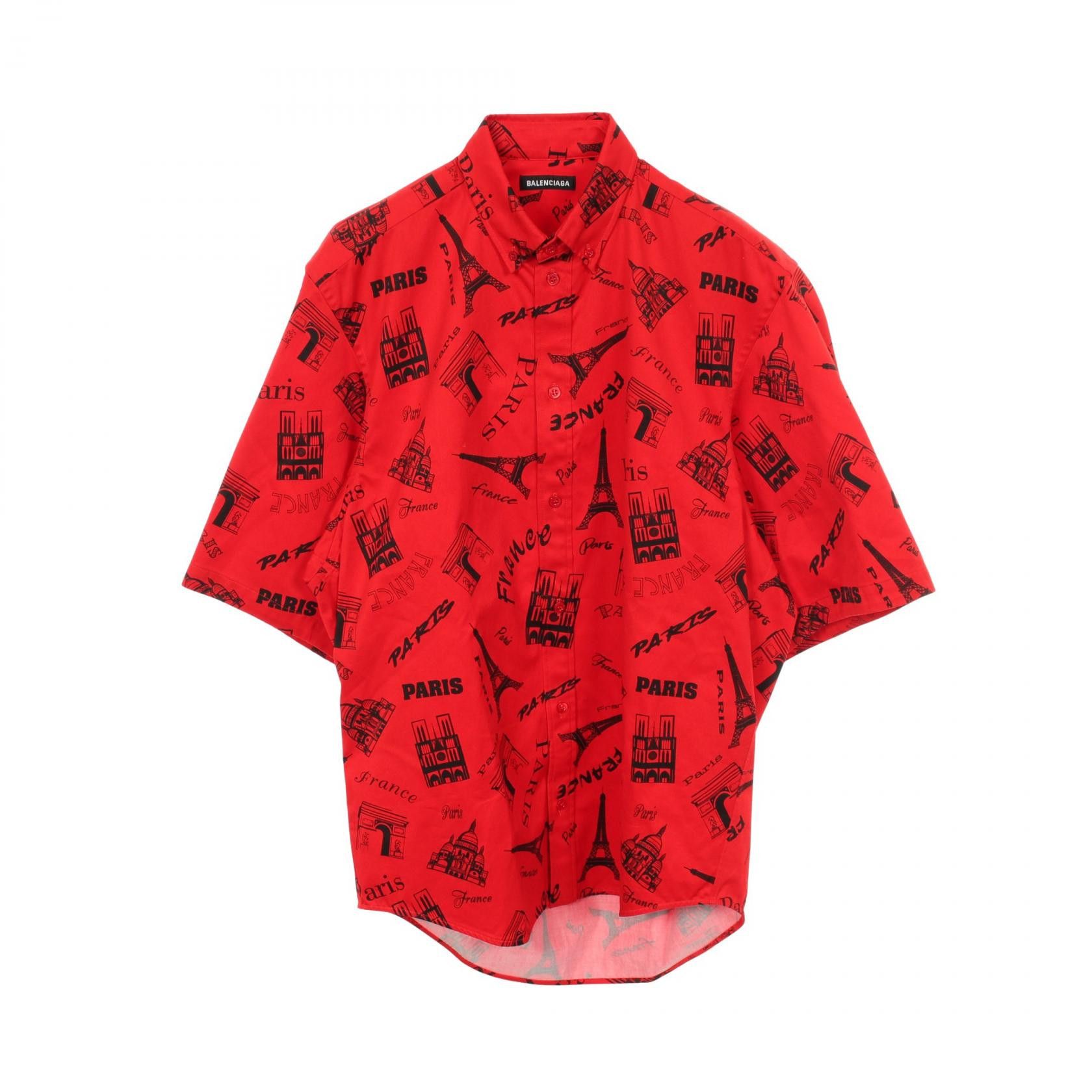 Balenciaga Balenciaga Balenciaga Tourist Print Cotton Top Textile Tops 602026 DUTY FREE for USA Size ONE SIZE - 1 Thumbnail