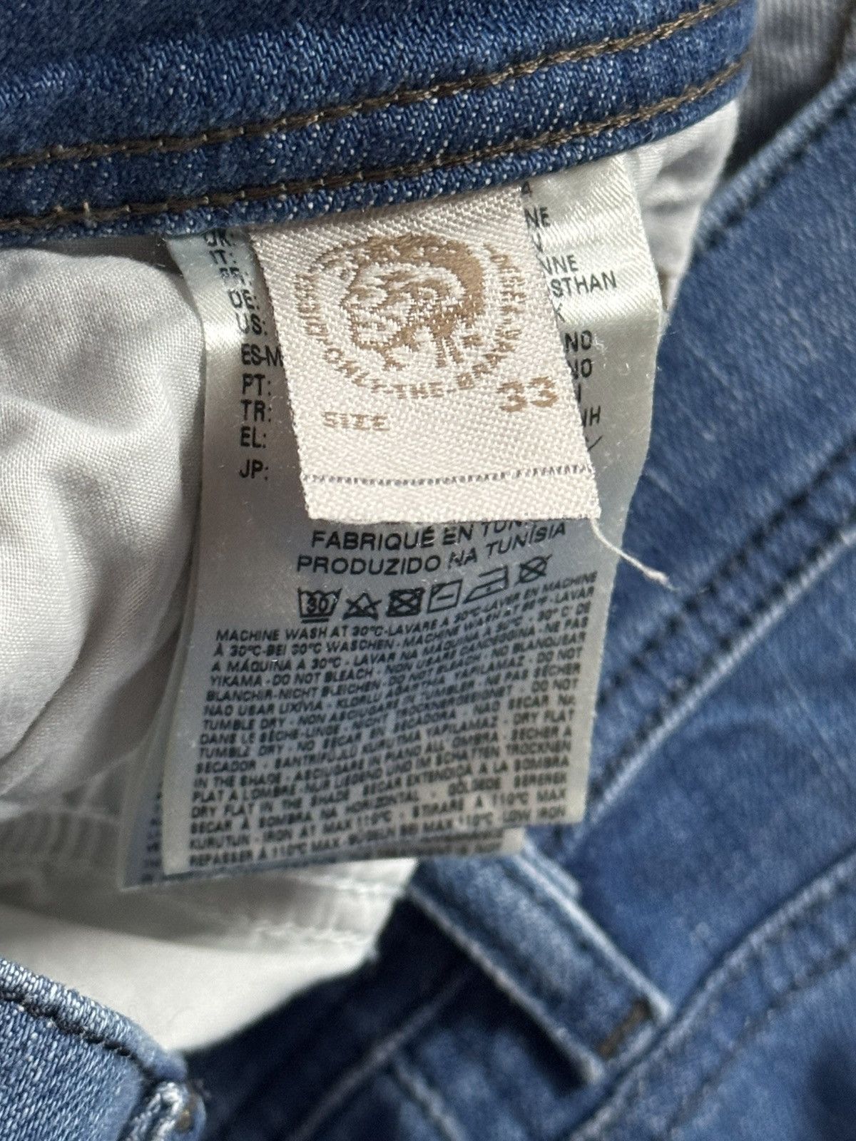 Diesel Diesel 33/32 Tepphar slim carrot denim pants jeans trousers Size US 33 - 12 Thumbnail