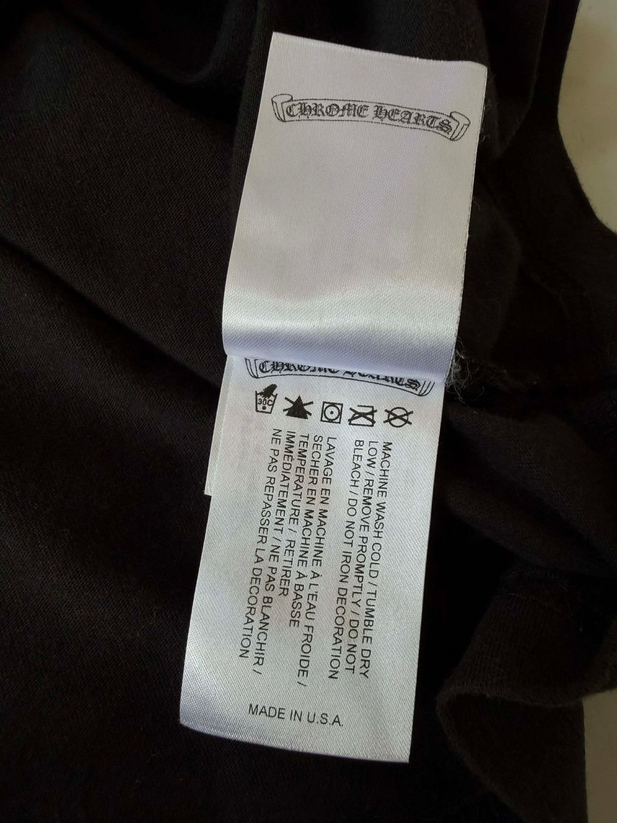 Chrome Hearts Chrome Hearts Black U.S.A. Script Logo Pocket Tee Size US S / EU 44-46 / 1 - 7 Thumbnail