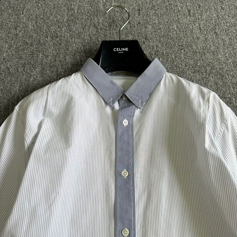 Dior Dior size 41 Neck stitching striped shirt jacket Size US XS / EU 42 / 0 - 2 Thumbnail