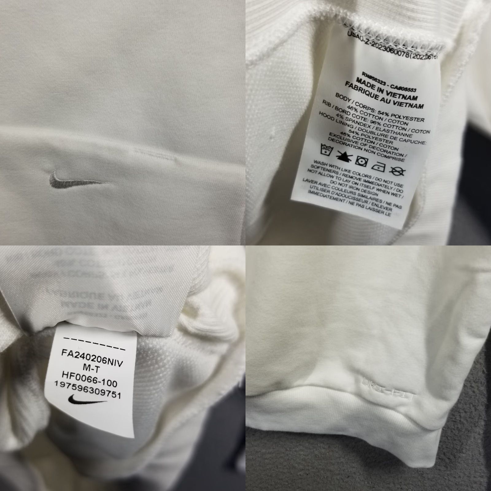 Nike VINTAGE Nike Kobe Basketball Hoodie Pullover Mens Medium Tall White Fleece 90s Training Size US M / EU 48-50 / 2 - 8 Thumbnail