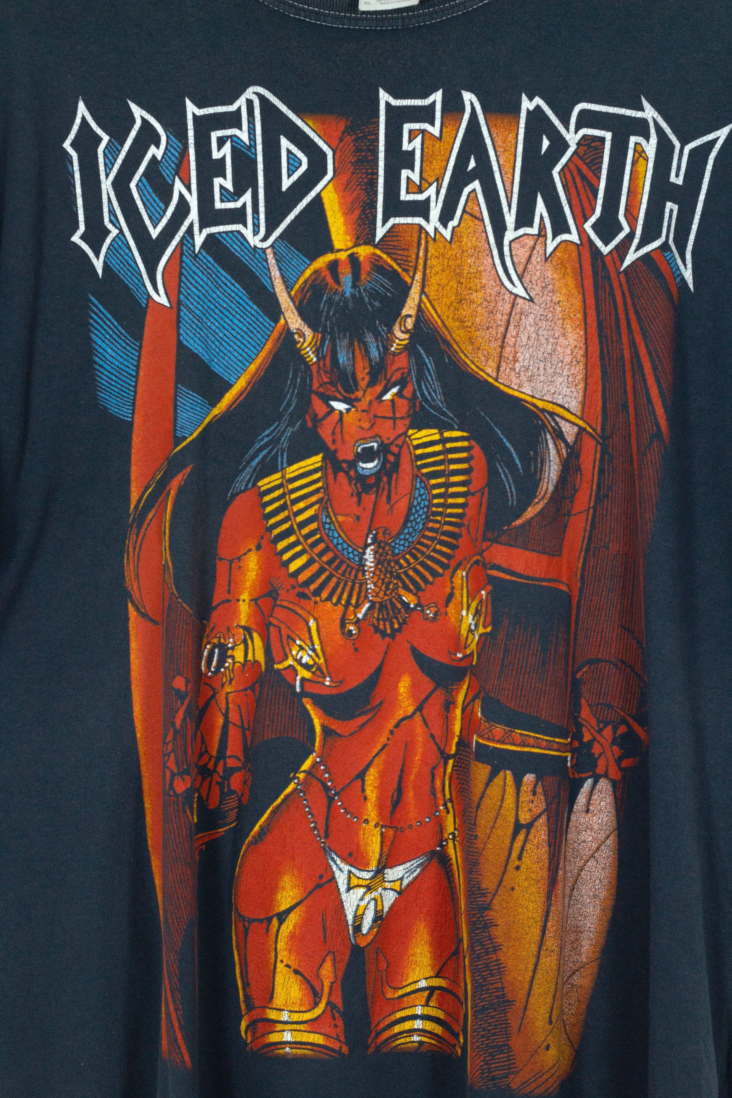 Band Tees Vintage Iced Earth Fuck Posers Demon Tee T-shirt 90s Y2K Size US XL / EU 56 / 4 - 2 Thumbnail