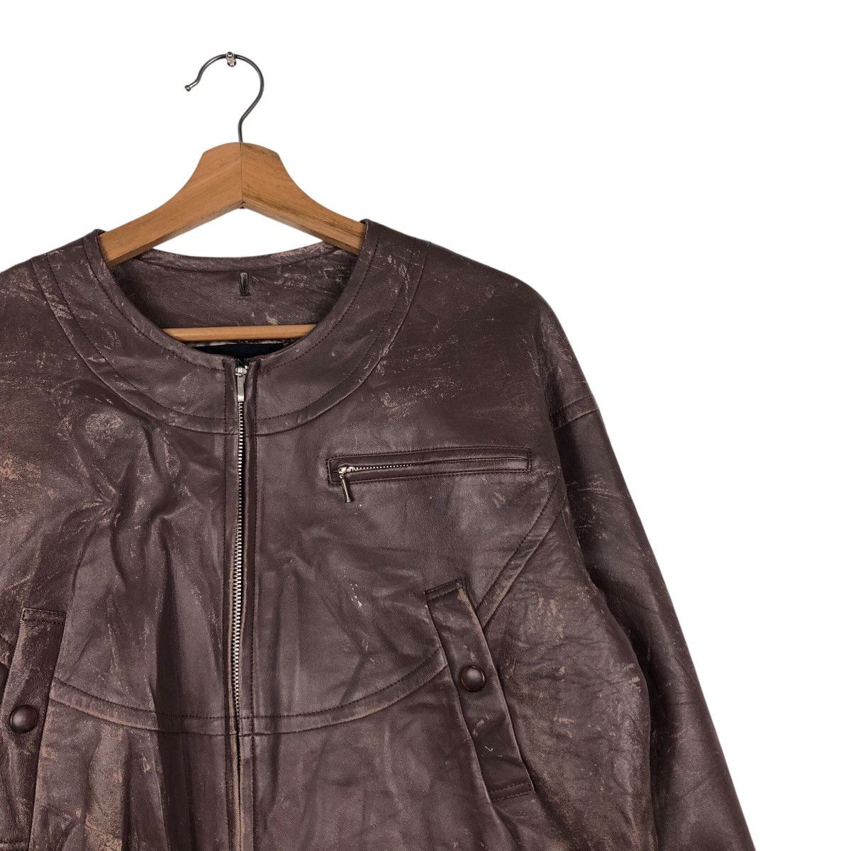 Japanese Brand 📌Cropped Genuine Leather Jacket Biker Josephine Size US M / EU 48-50 / 2 - 7 Thumbnail