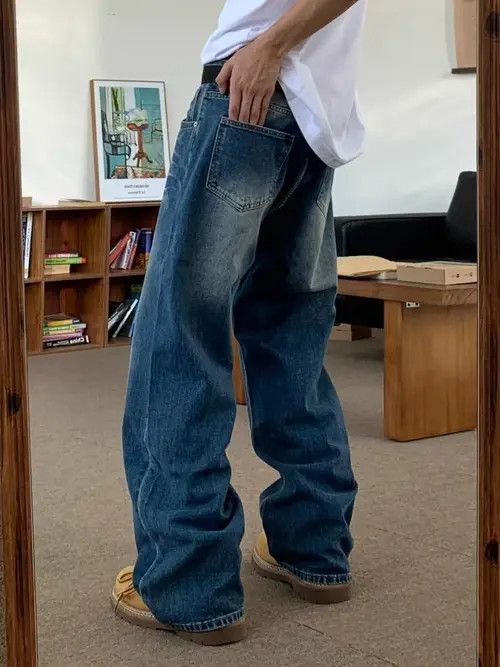 Anime × Japanese Brand × Jean Pants American retro washed distressed straight jeans Size US 32 / EU 48 - 4 Thumbnail