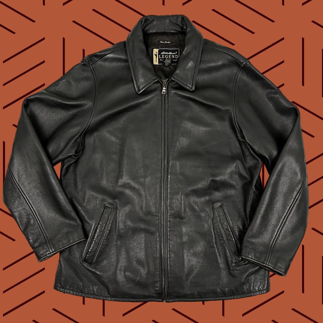 Eddie Bauer VTG Eddie Bauer Stine Jacket Women XL Tall Mens L Soft Leather Black Motorcycle Jacket Overcoat, 90s Classic Retro Riding Casual Workwear Size L / US 10 / IT 46 - 1 Thumbnail