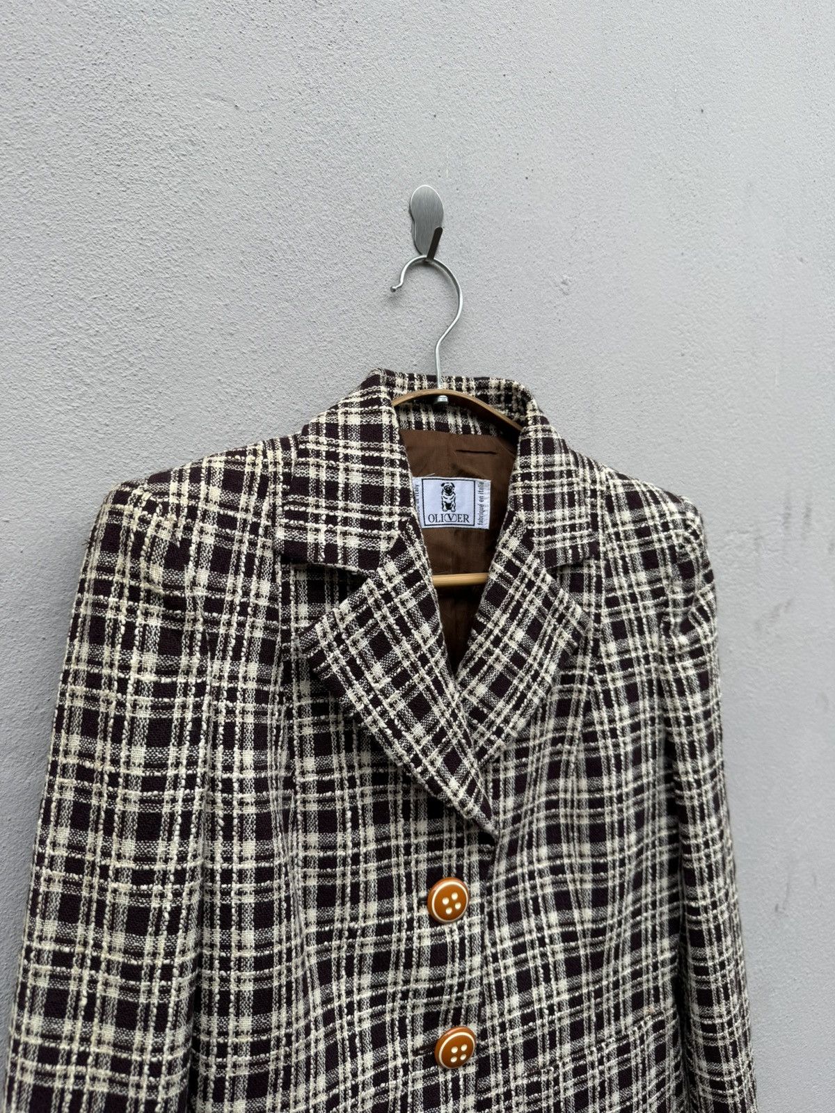 Valentino VALENTINO Double Collar Tweed Dice 🎲 Button Blazer Jacket Size M / US 6-8 / IT 42-44 - 7 Thumbnail