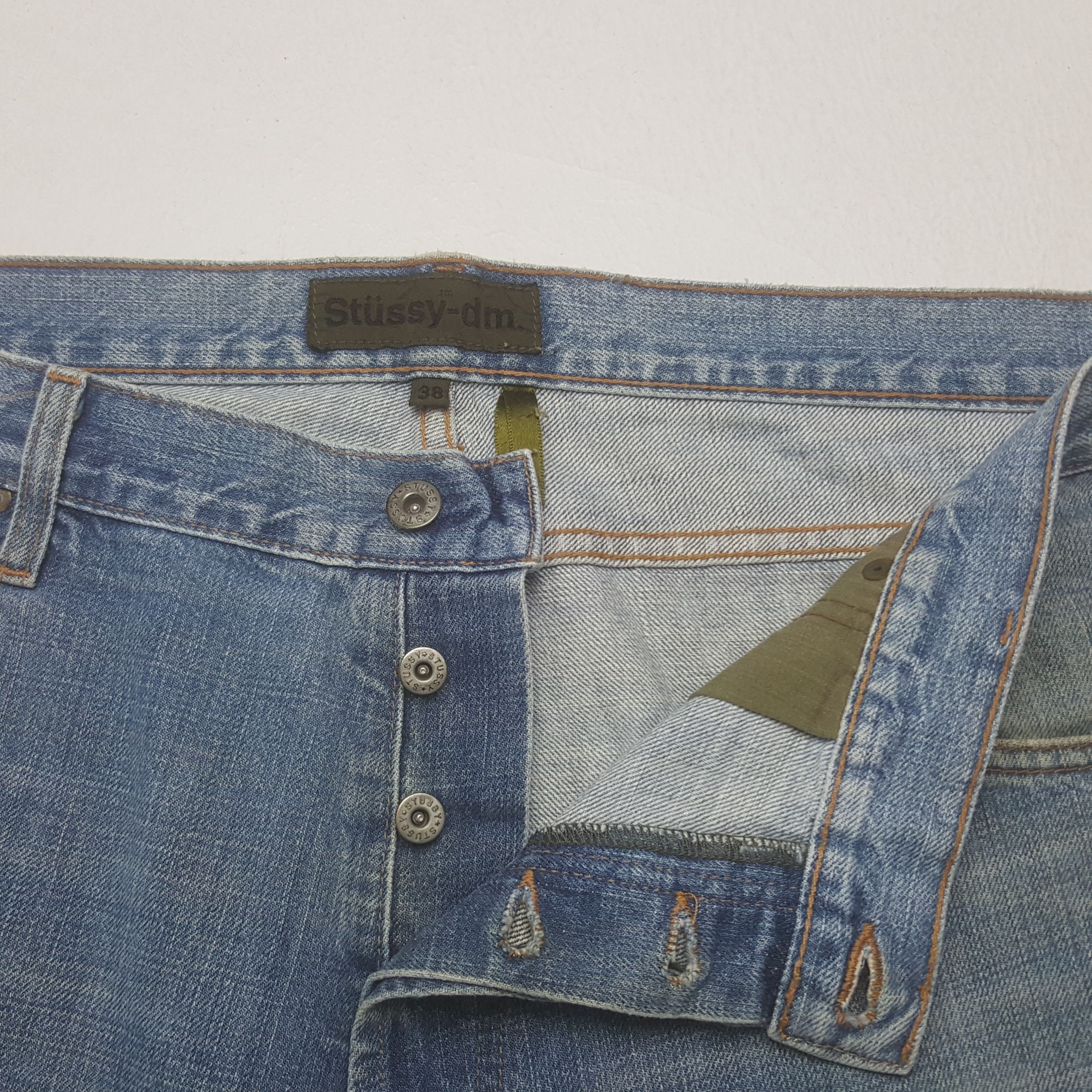Stussy × Vintage Vintage Stussy Custom Art Logo USA Denim Jeans Size US 38 / EU 54 - 12 Thumbnail