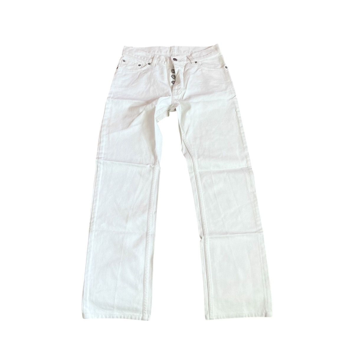 Helmut Lang Vintage 90s helmut lang iconic white denim jeans Size US 29 - 1 Thumbnail