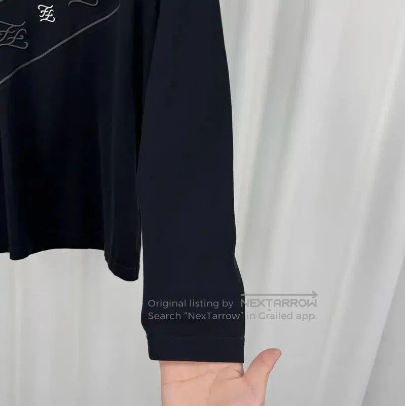 Fendi Fendi Black Long Sleeve T-Shirt with Embroidery . Size S / US 4 / IT 40 - 4 Thumbnail