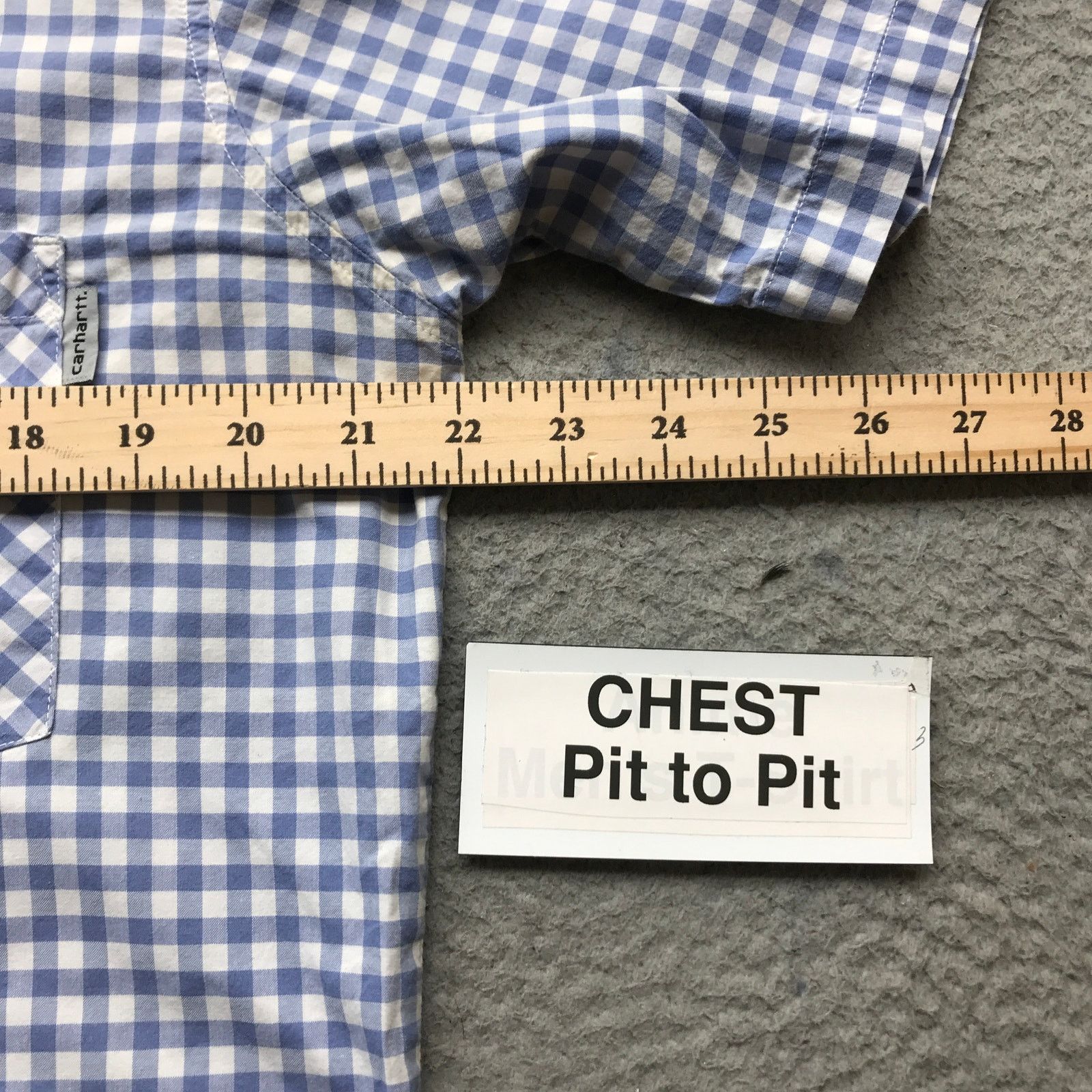 Carhartt Carhartt Plaid Check Blue White Button Up Shirt Men Medium Size US M / EU 48-50 / 2 - 5 Thumbnail
