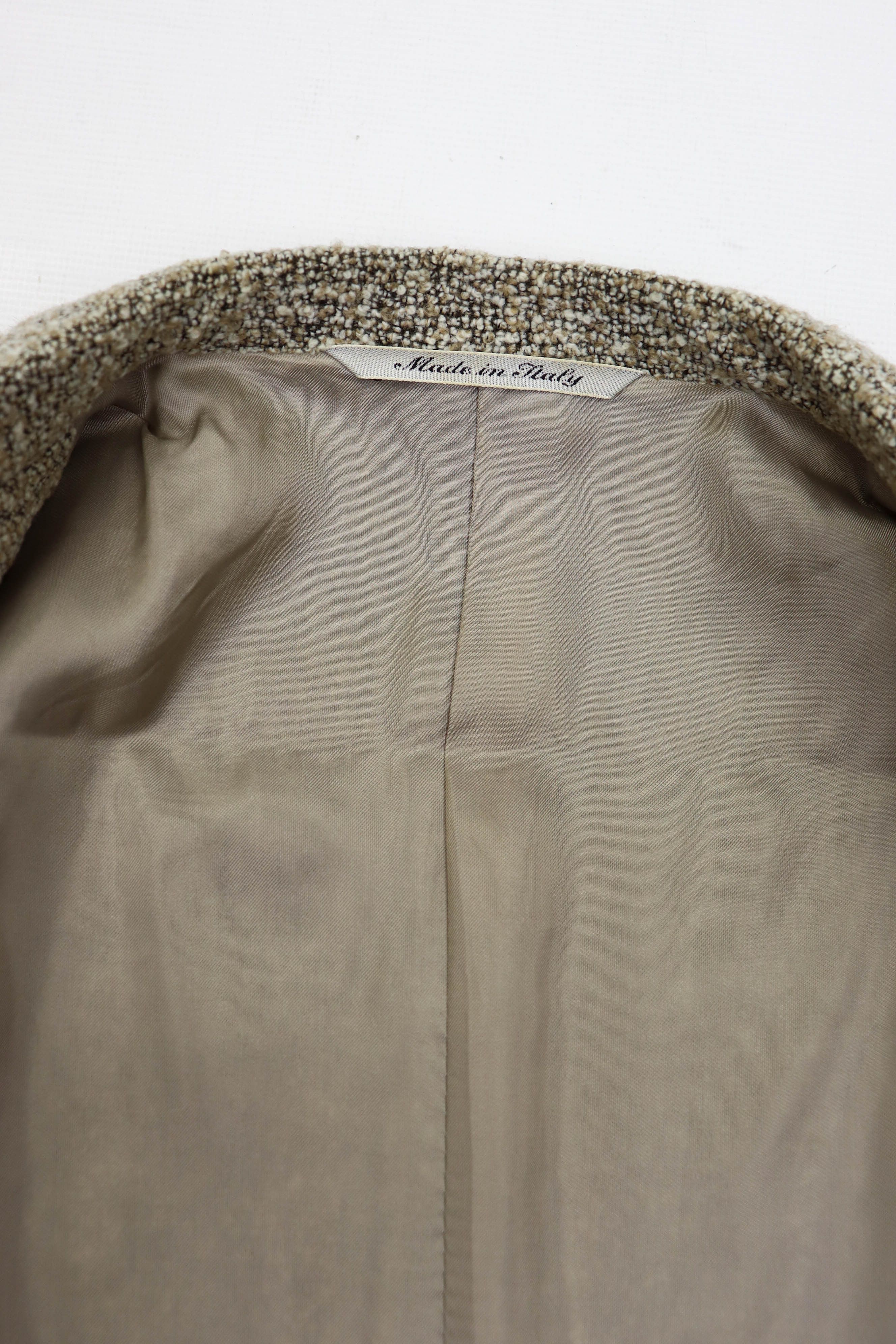 Canali Canali Proposta Cream Beige Terry Fabric Sport Coat Blazer Size 50R - 11 Thumbnail