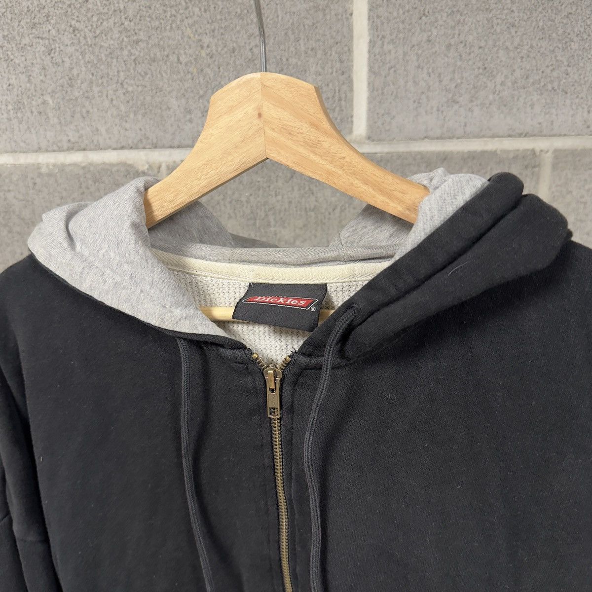 Vintage Thrashed Faded Dickies Thermal Lined Zip Hoodie ERD Grunge Size US XXL / EU 58 / 5 - 3 Thumbnail