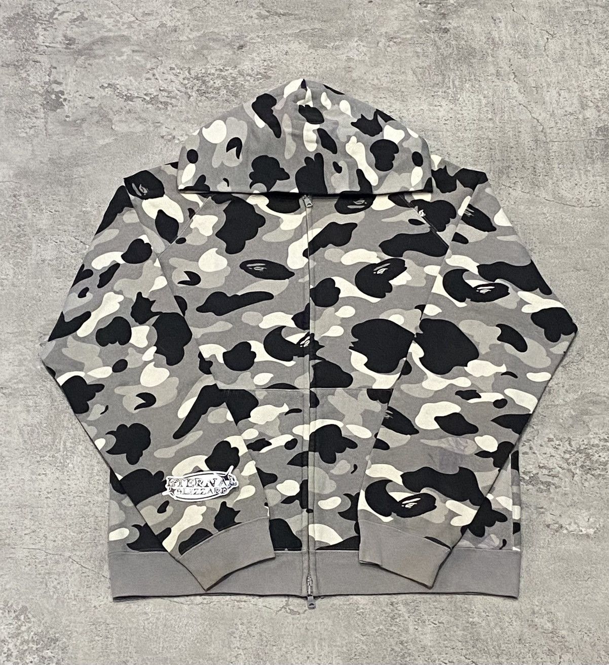 Bape Bape Zip Hoodie Gray Snow Camo Pirate Size US L / EU 52-54 / 3 - 1 Thumbnail