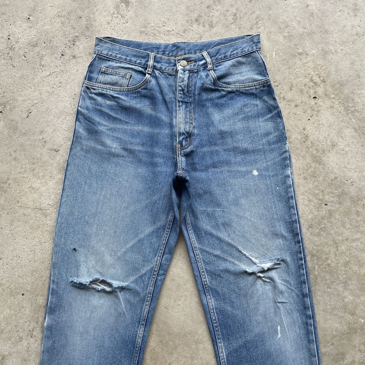 Japanese Brand W31💥 Vintage Japanese Jeans Faded Denim Distressed Pants Size US 31 - 3 Thumbnail