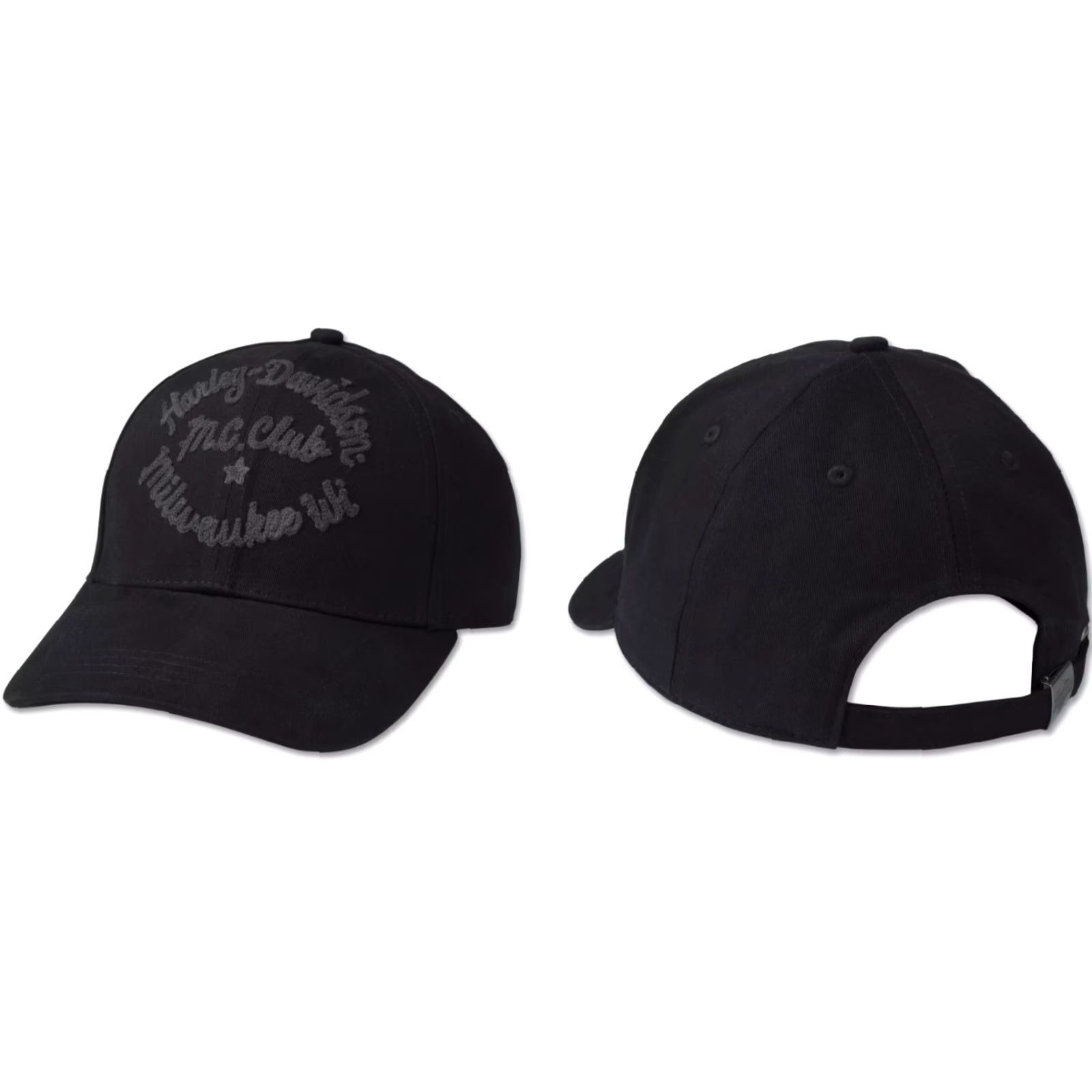 Harley Davidson Harley-Davidson Club Crew Baseball Cap 97758-23VW Black Flexfit NWT Limited Size ONE SIZE - 5 Thumbnail