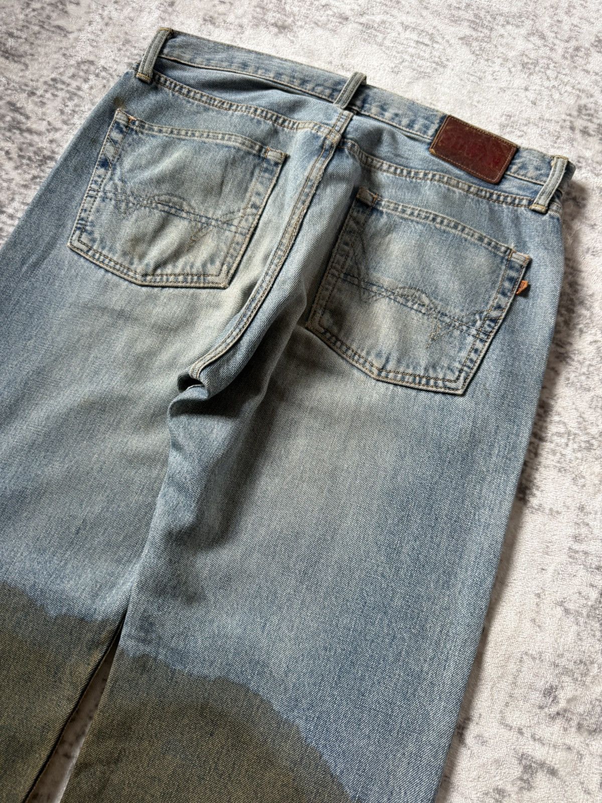 Japanese Brand Edwin 505 Trompe L’oeil Earthy Mud Dipped Selvedge Jeans Size US 34 / EU 50 - 14 Thumbnail